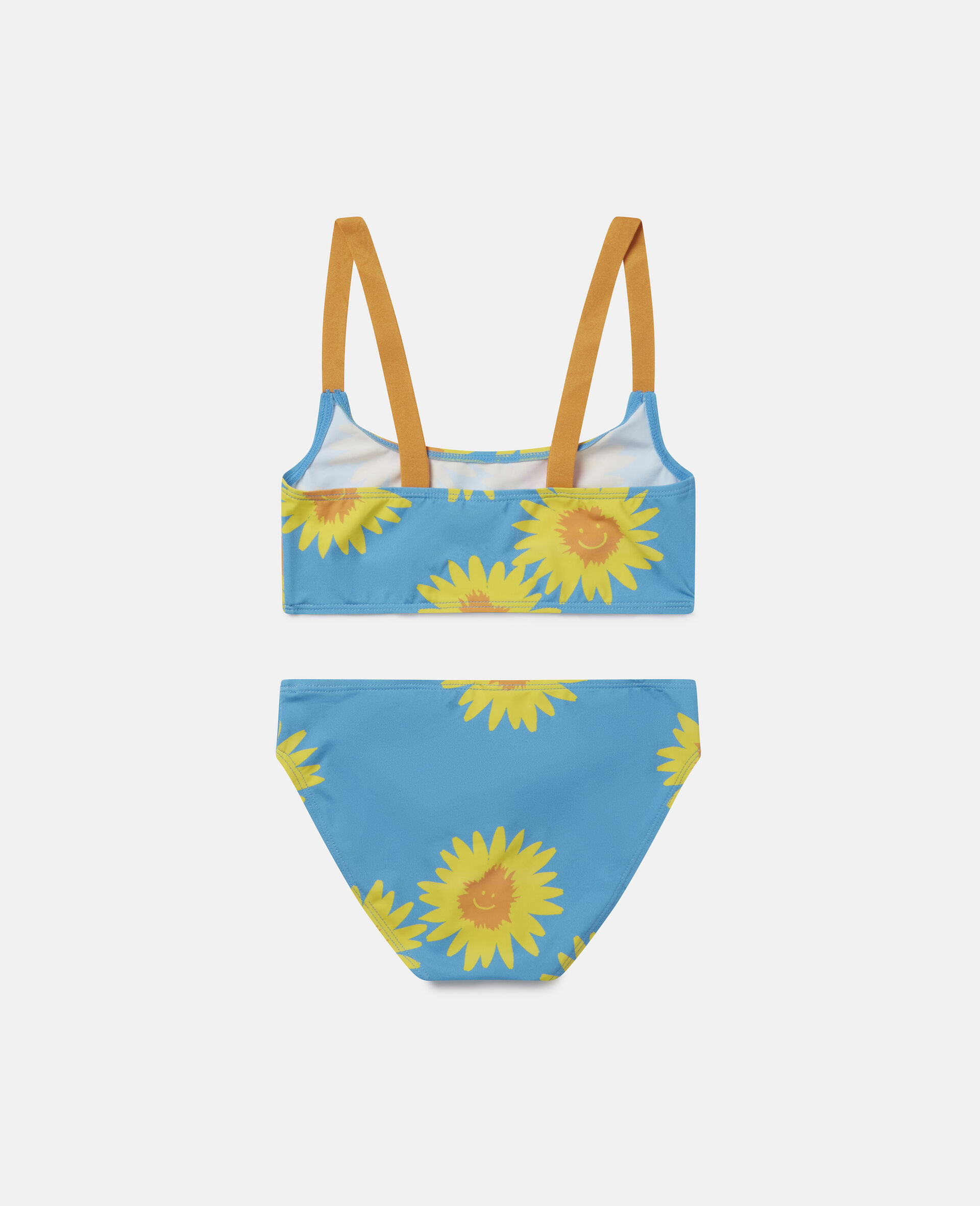 Sunflower Print Bikini-Blue-large image number 2