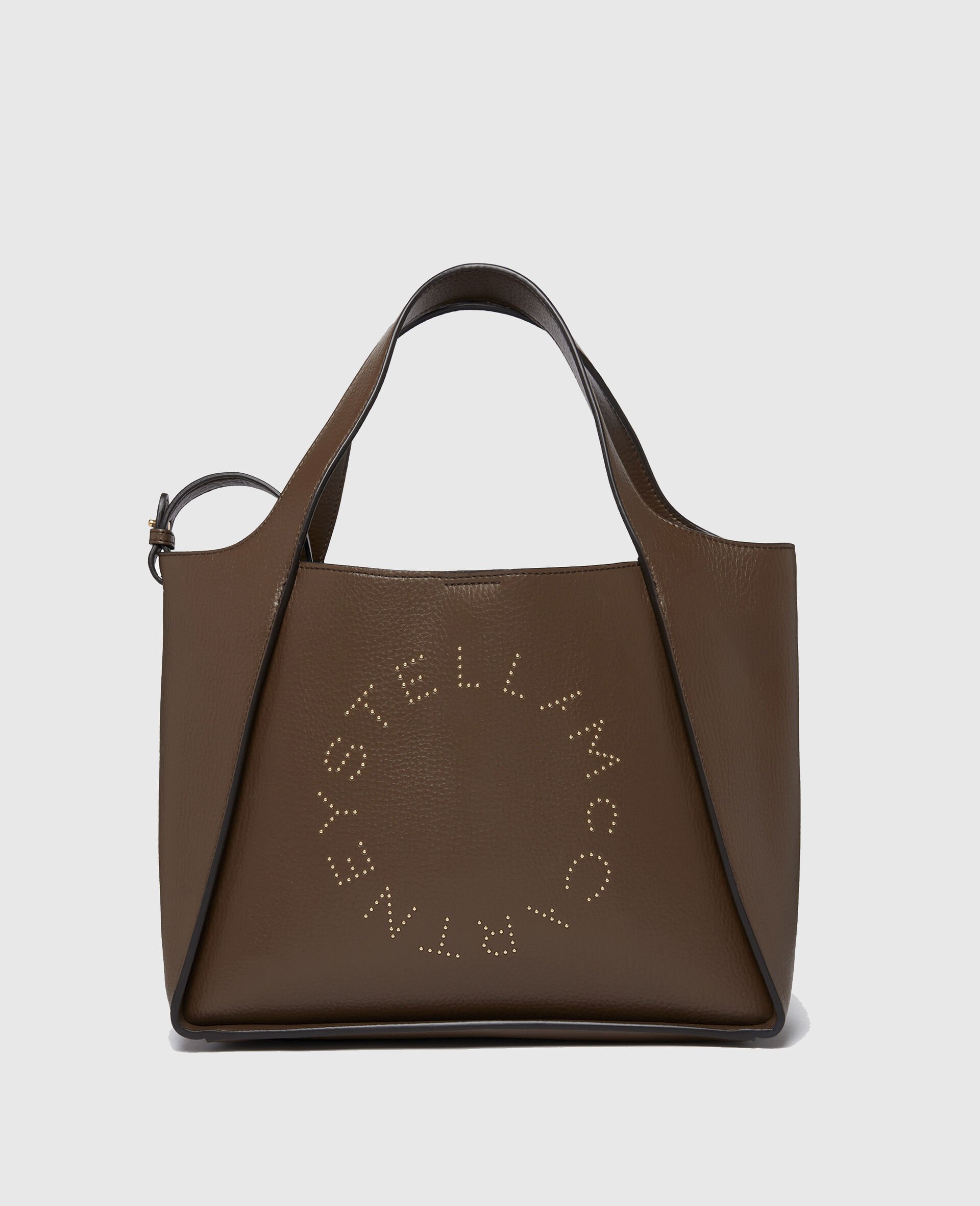 Logo Top Handle Crossbody Tote Bag-Brown-large image number 0