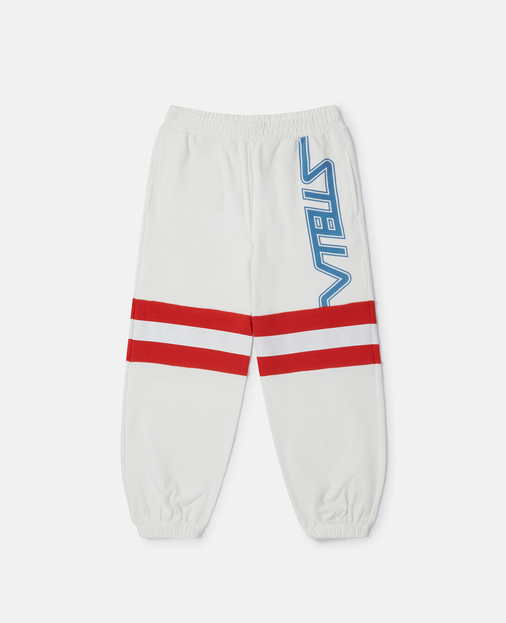 Varsity Logo Print Joggers-Cream-large image number 0