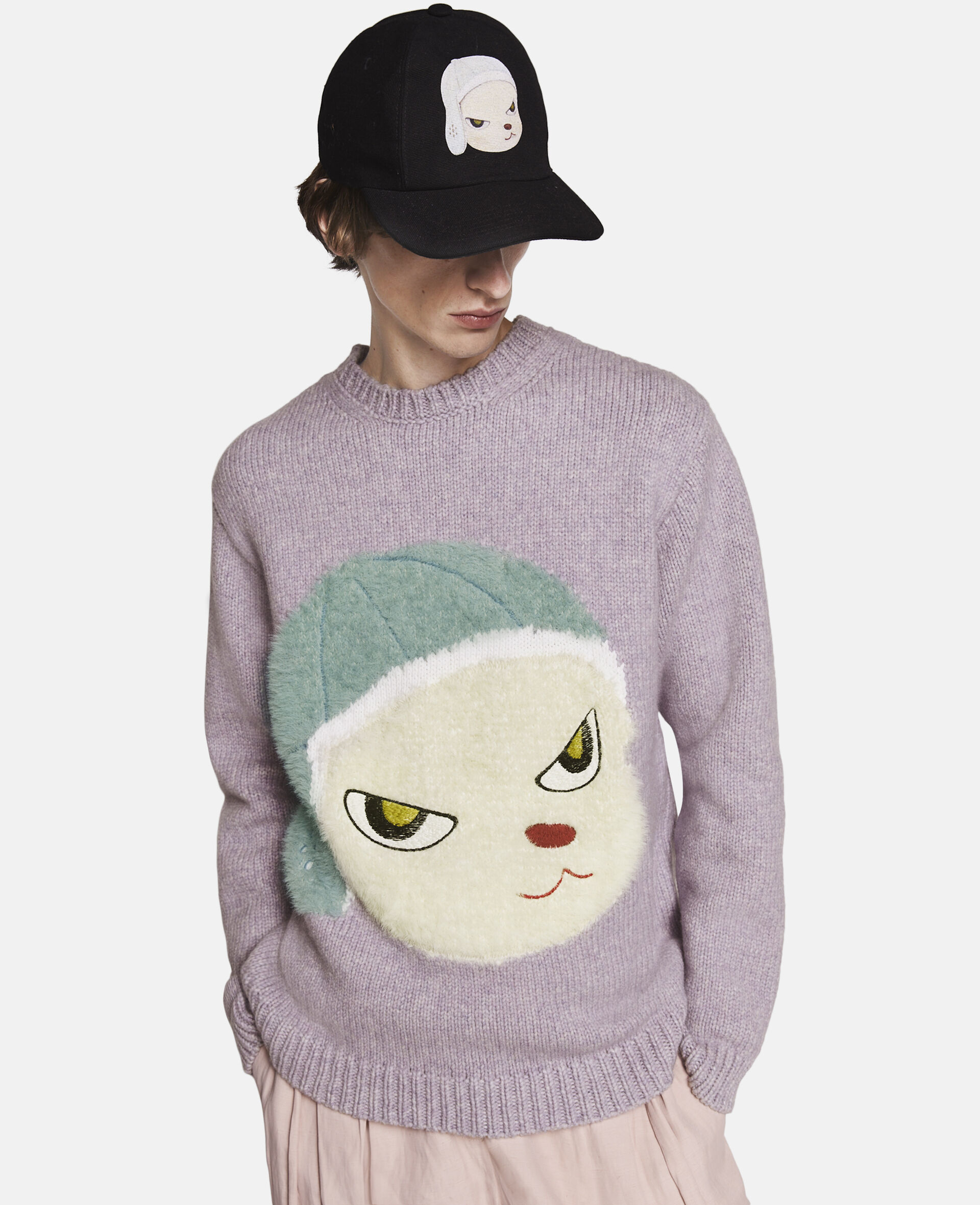 Mission Sheep Intarsia Knit Jumper-Purple-large image number 4