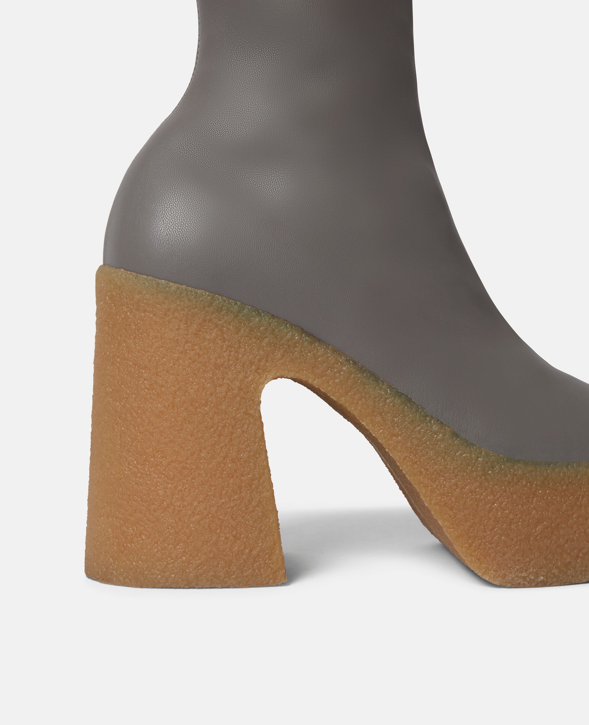 Skyla Chunky Platform Ankle Boots-Grey-large image number 3
