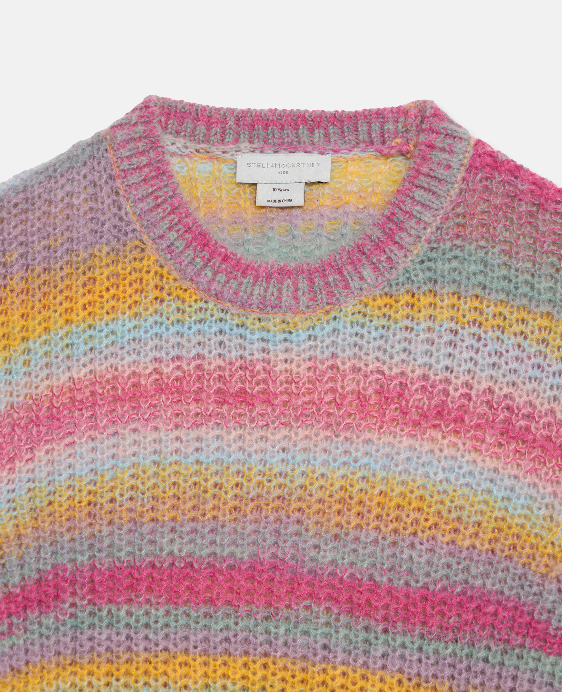 Gestreifter Pullover mit Space Dye Motiv-Bunt-large image number 2