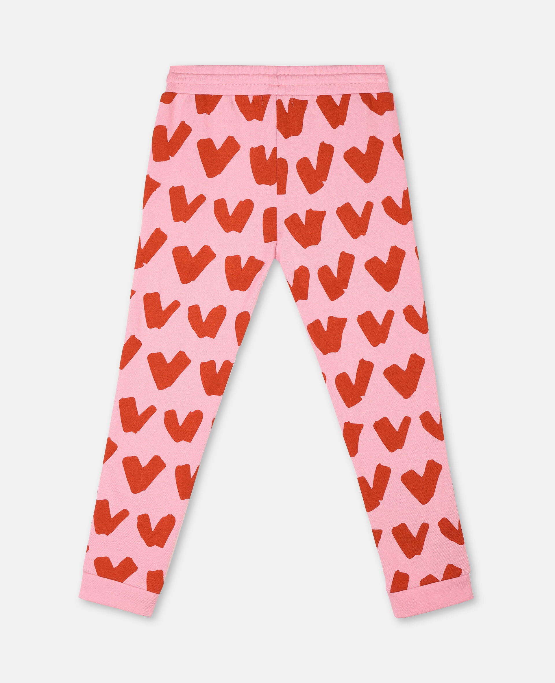 Hearts Cotton Fleece Sweatpants -Pink-large image number 3