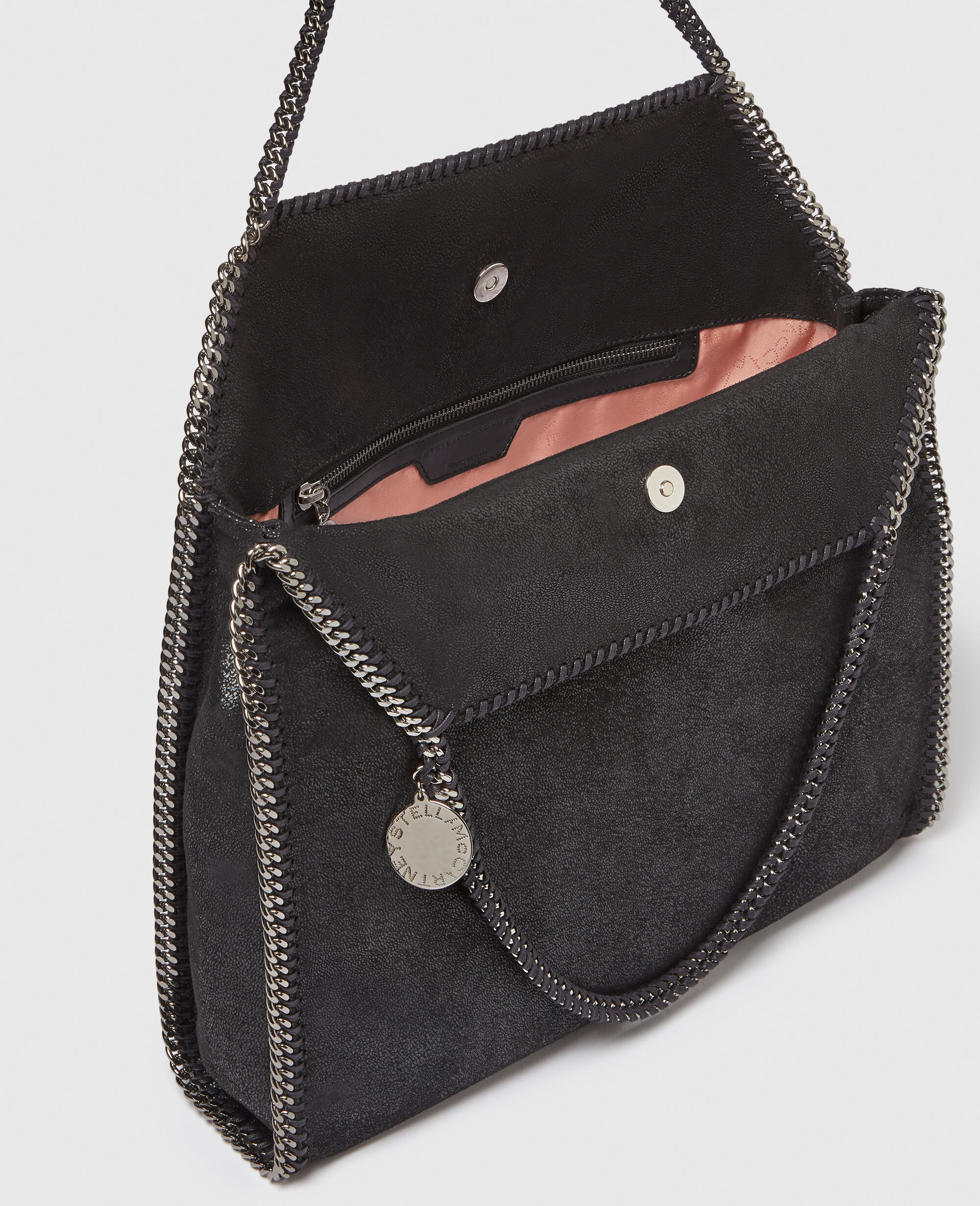 Women Black Baby Bella Large Shoulder Tote Bag Stella McCartney CZ