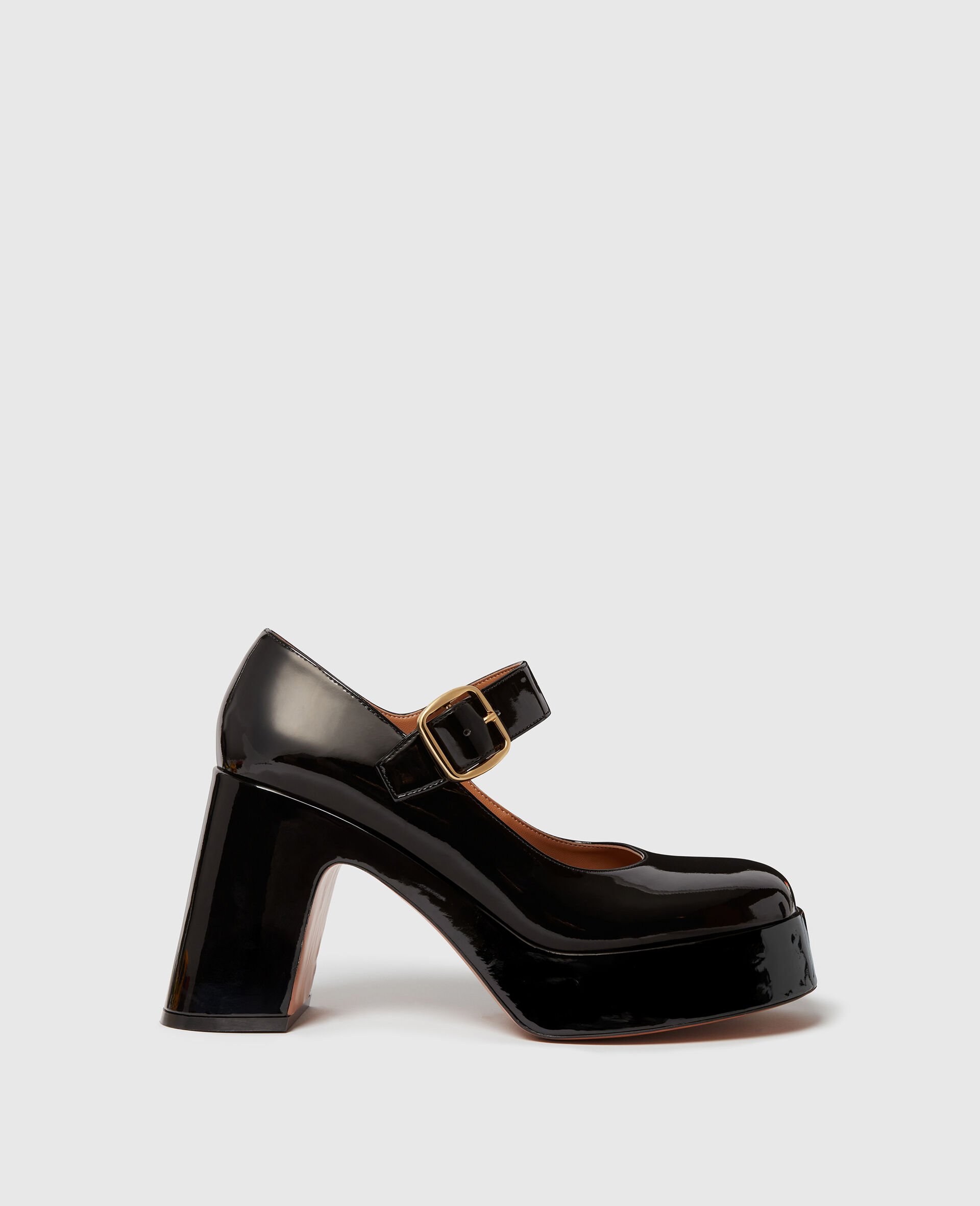 Patent Heeled Mary Janes-Black-medium