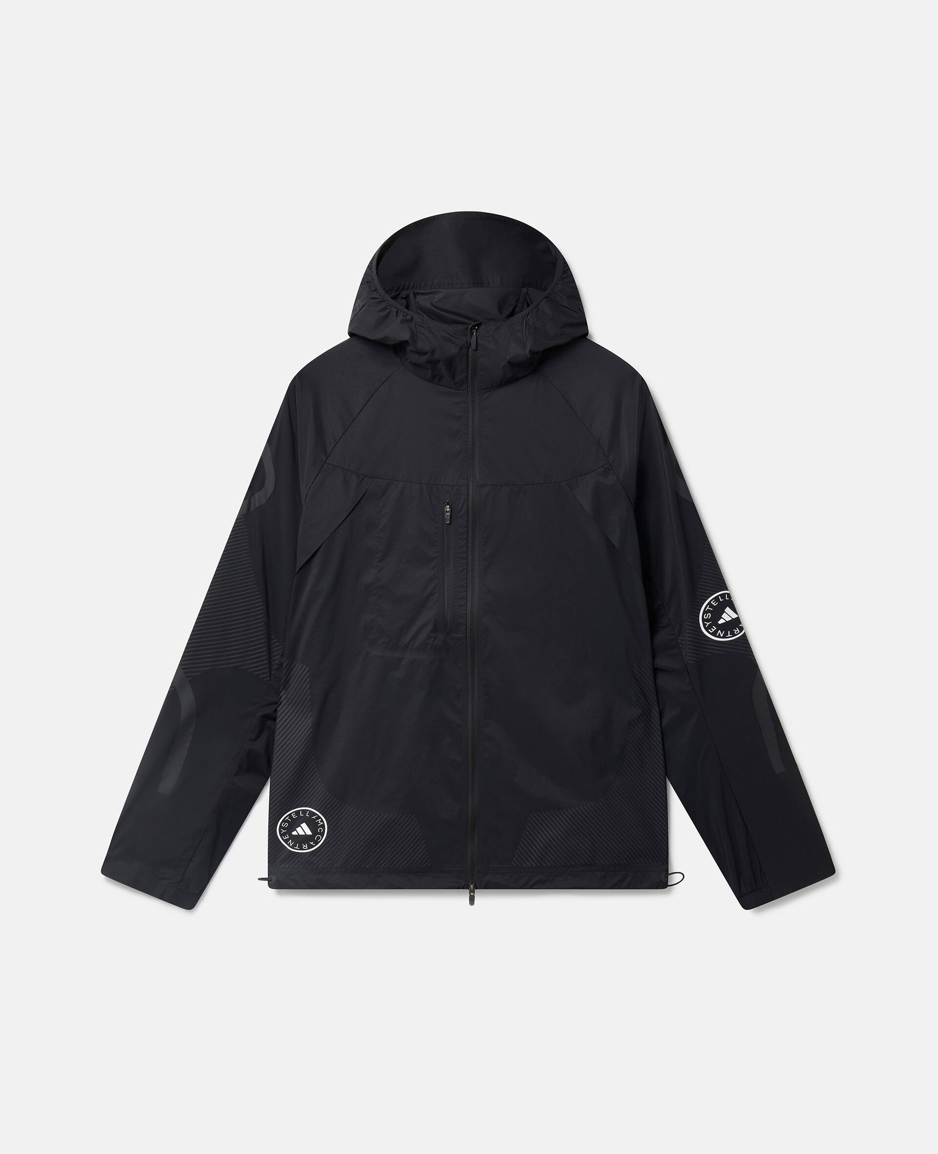 TruePace フード付きランニングジャケット-ブラック-medium