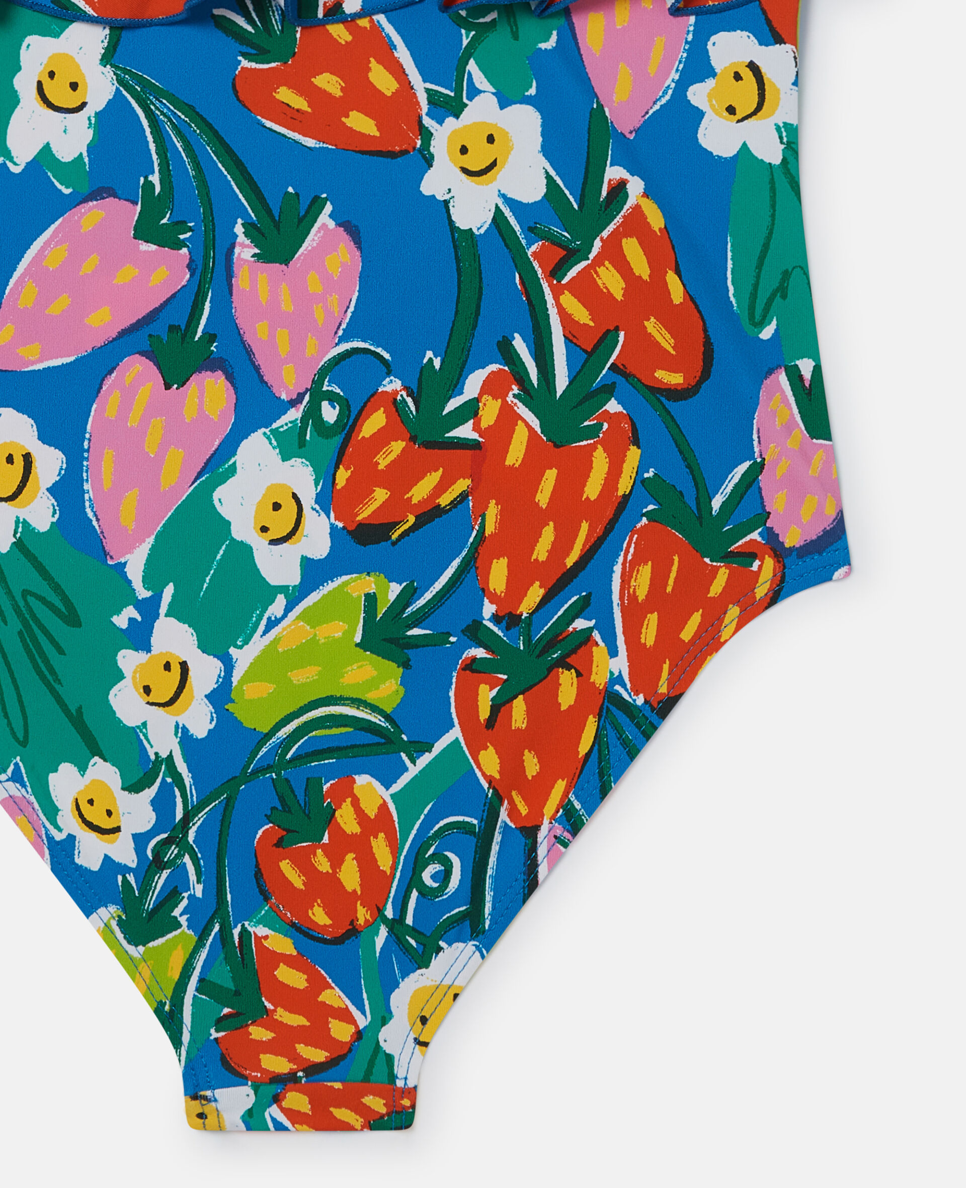 Strawberry Print Swimsuit-Green-large Strawberry Print Swimsuit-Green-large image number 3