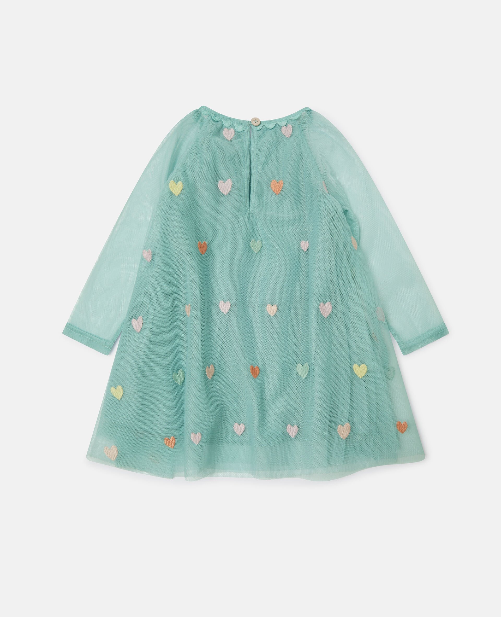 Heart Embroidered Long-Sleeve Dress-Grey-large Heart Embroidered Long-Sleeve Dress-Grey-large image number 2