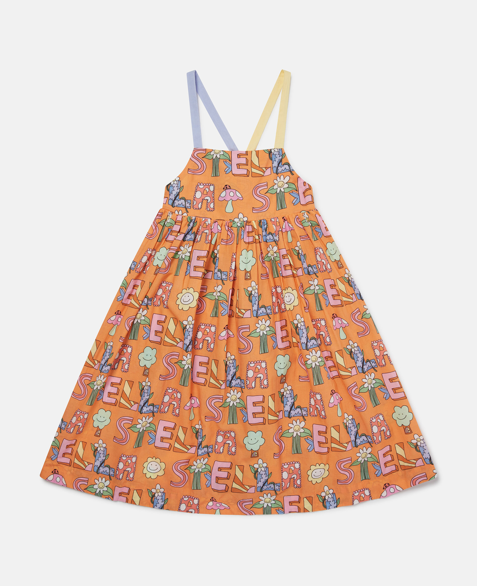 Stella Woodland Lettering Sleeveless Dress-Orange-large image number 0