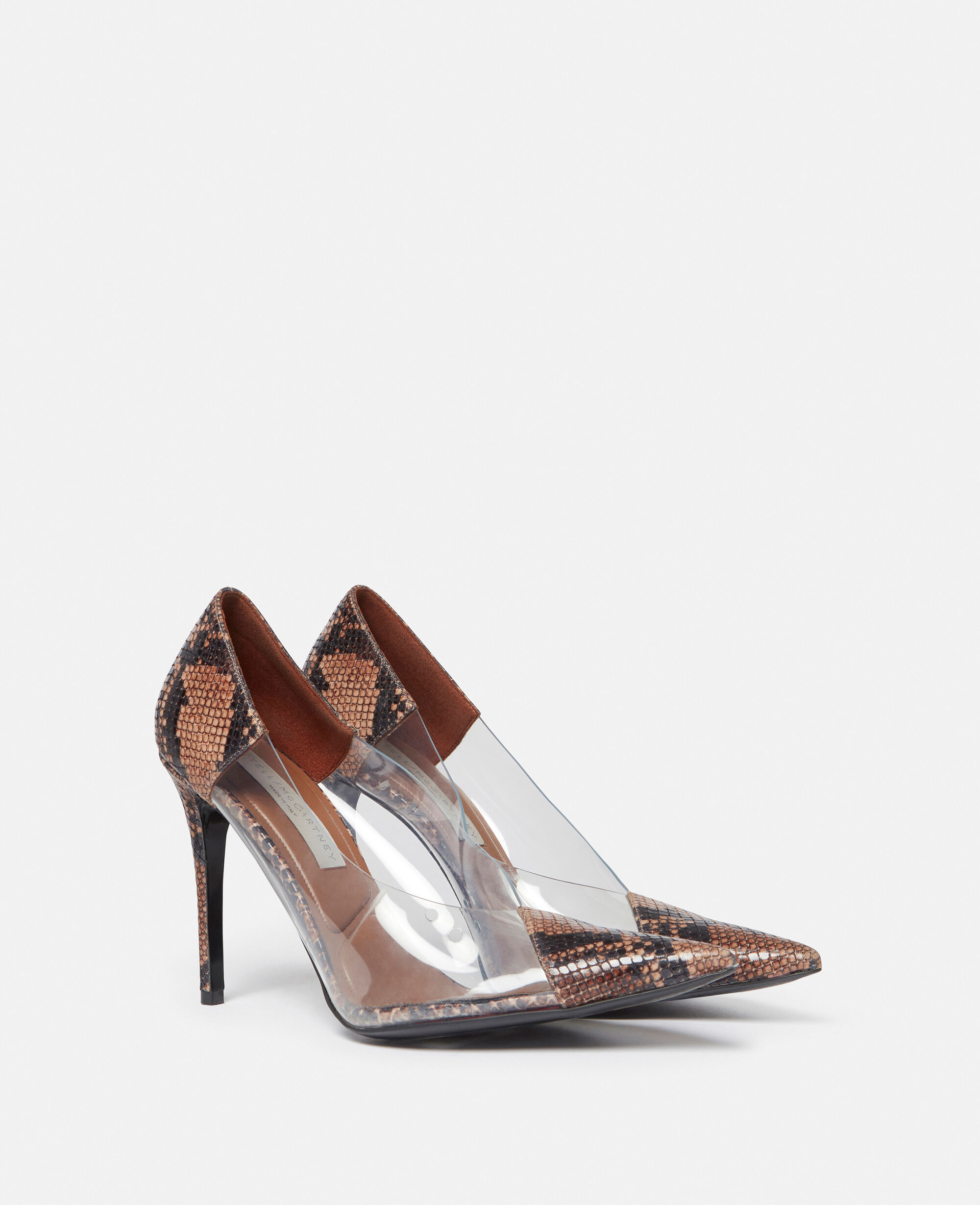 Women Brown Transparent Stella Iconic Python Print Transparent