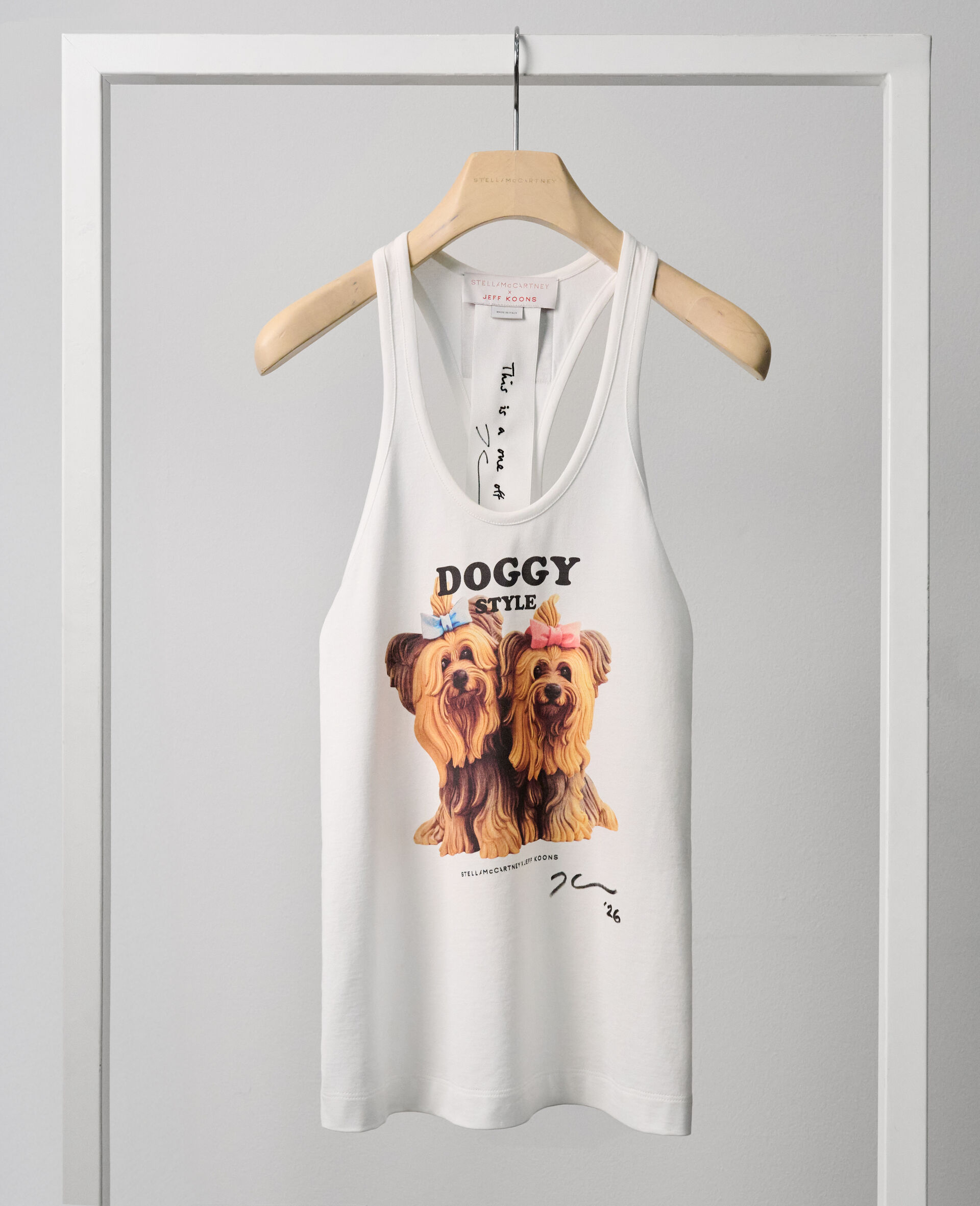Signed&nbsp;Jeff Koons Doggy Style Tank-White-medium