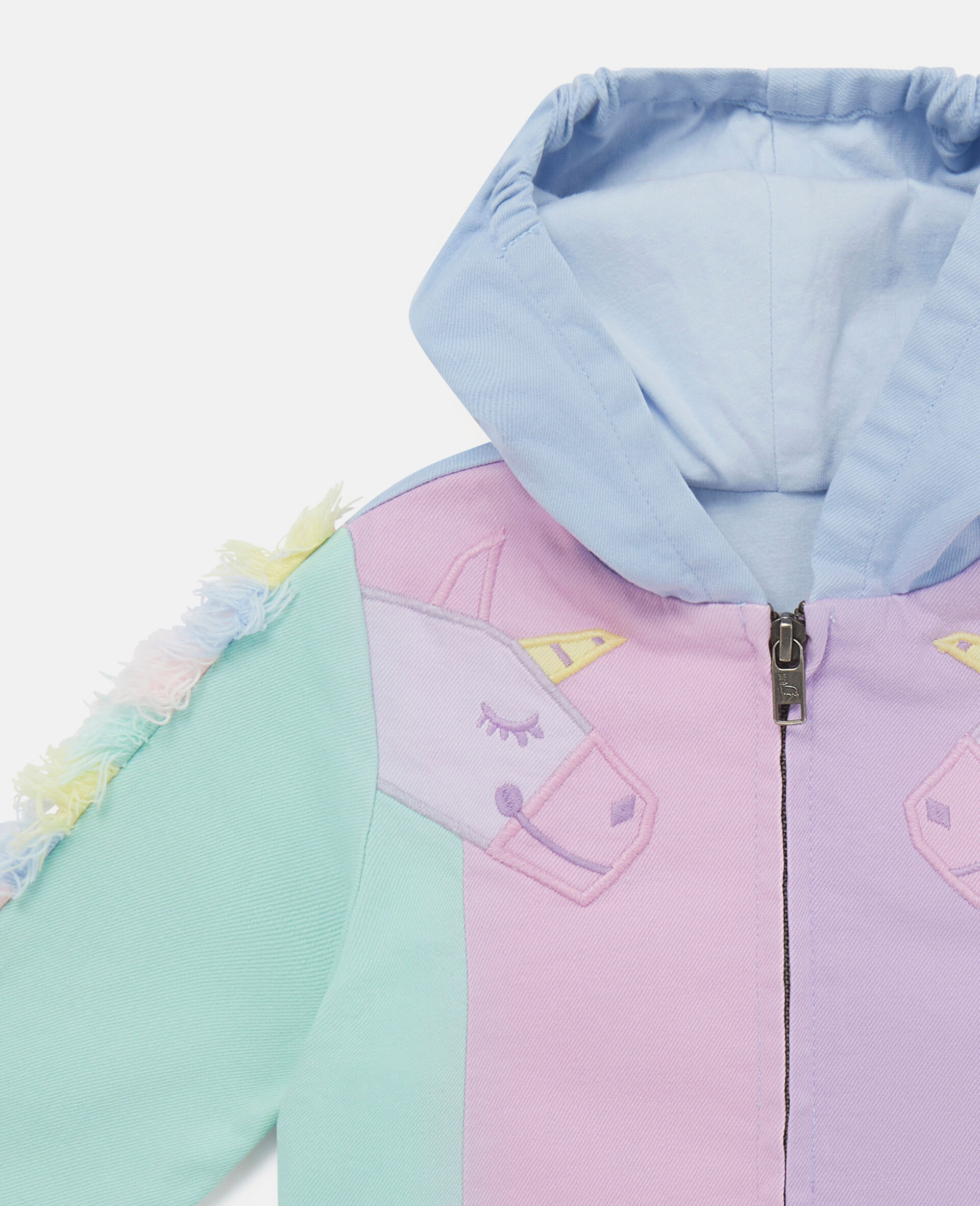 Rainbow Unicorn Zip Hoodie-Pink-large Rainbow Unicorn Zip Hoodie-Pink-large image number 1