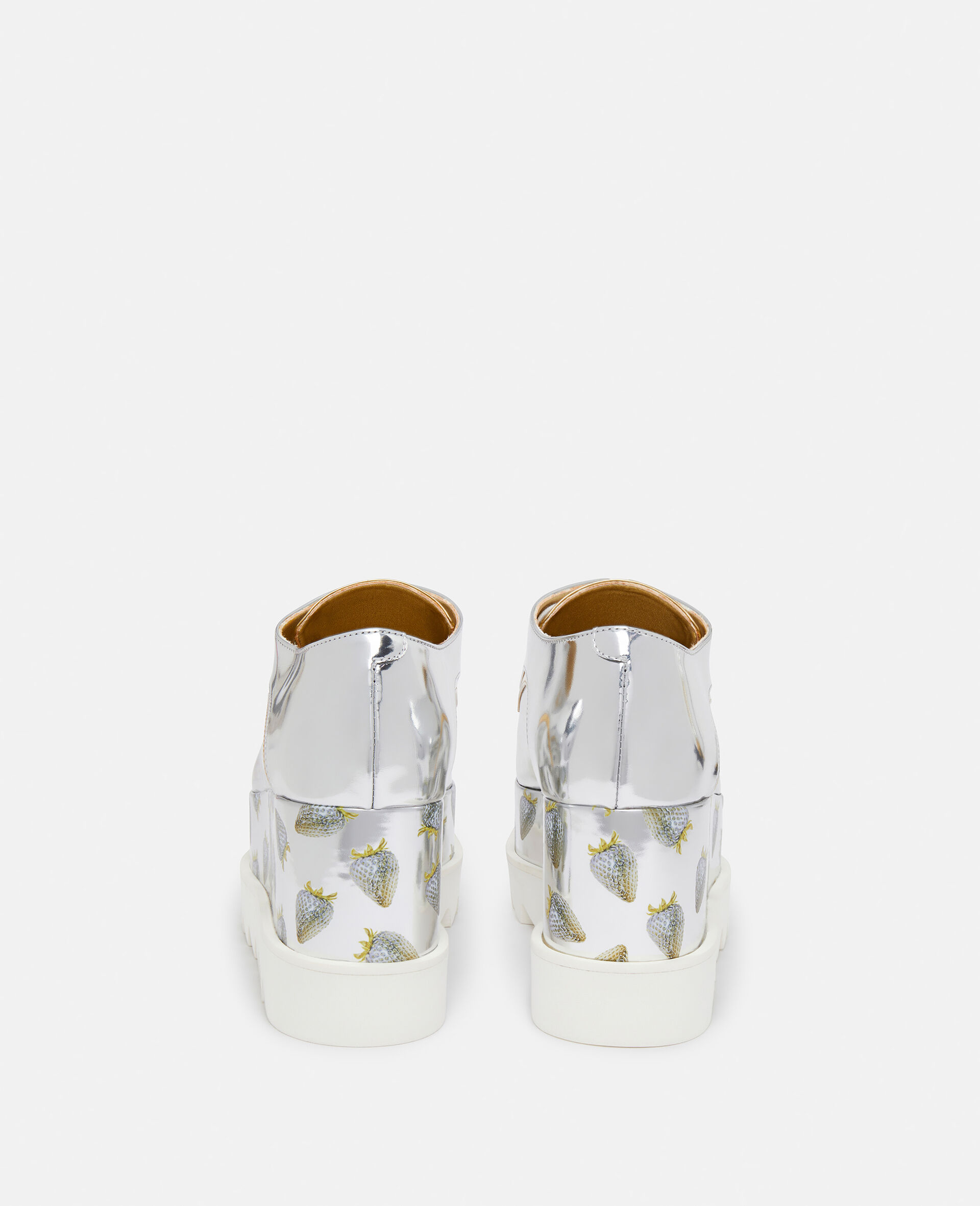 Elyse Strawberry-Print Metallic Platform Shoes-Multicoloured-large image number 2