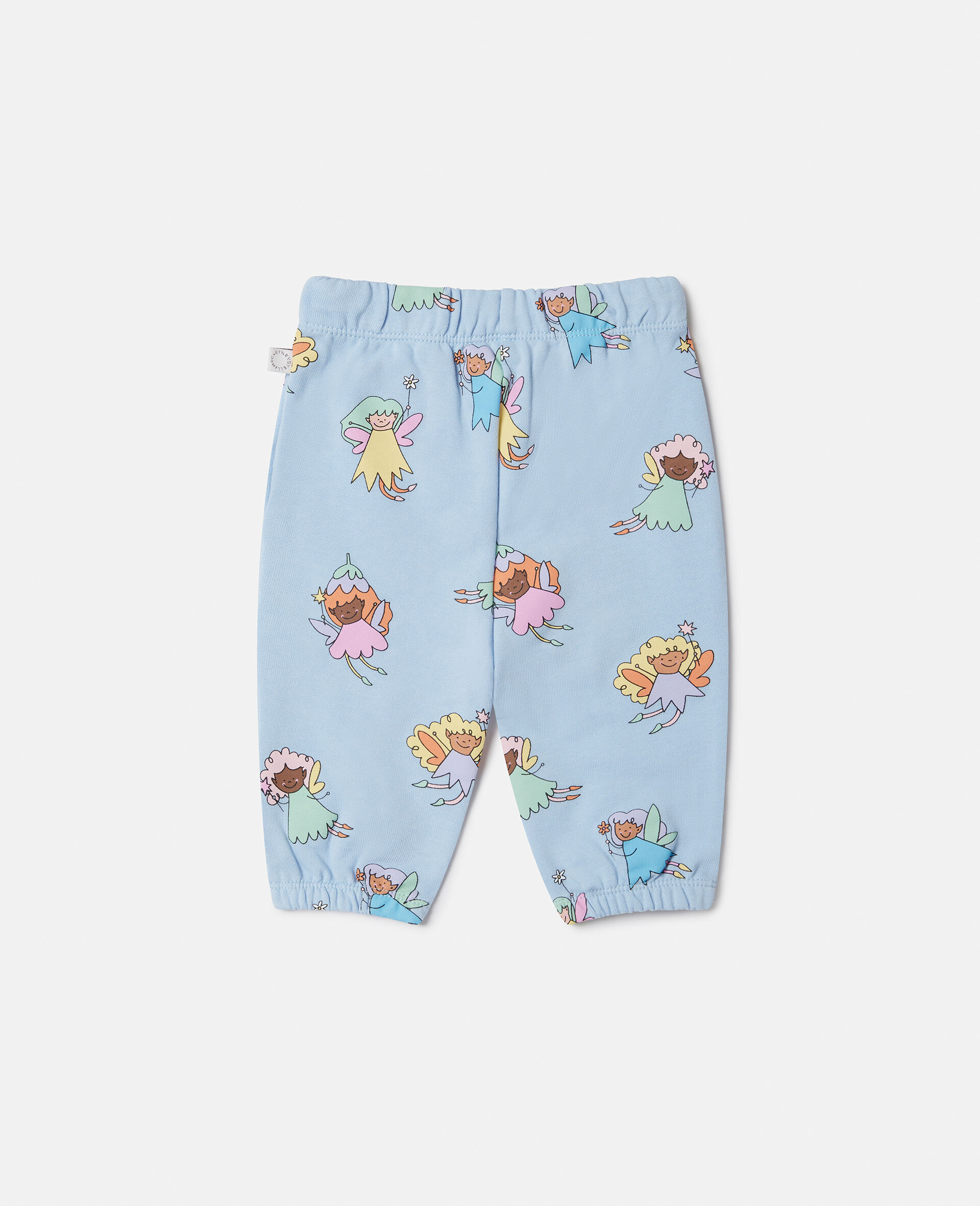Fairies Print Drawstring Sweatpants-Blue-large image number 2