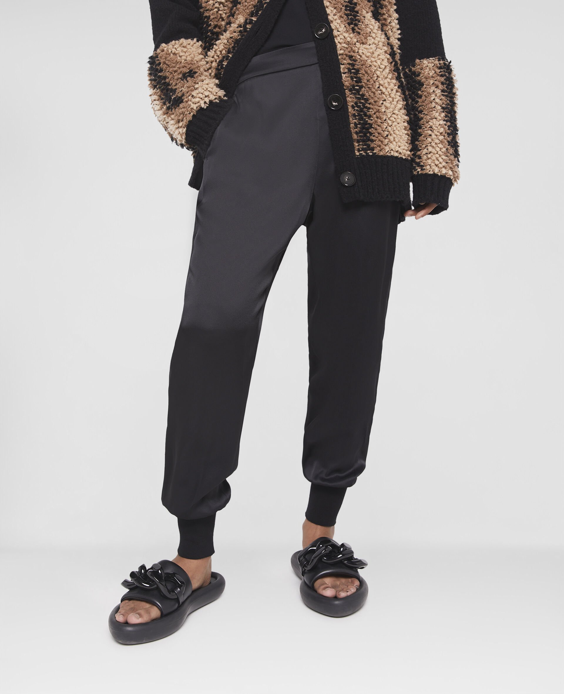 Stretch Cady Tailored Trousers-Black-large Stretch Cady Tailored Trousers-Black-large image number 3