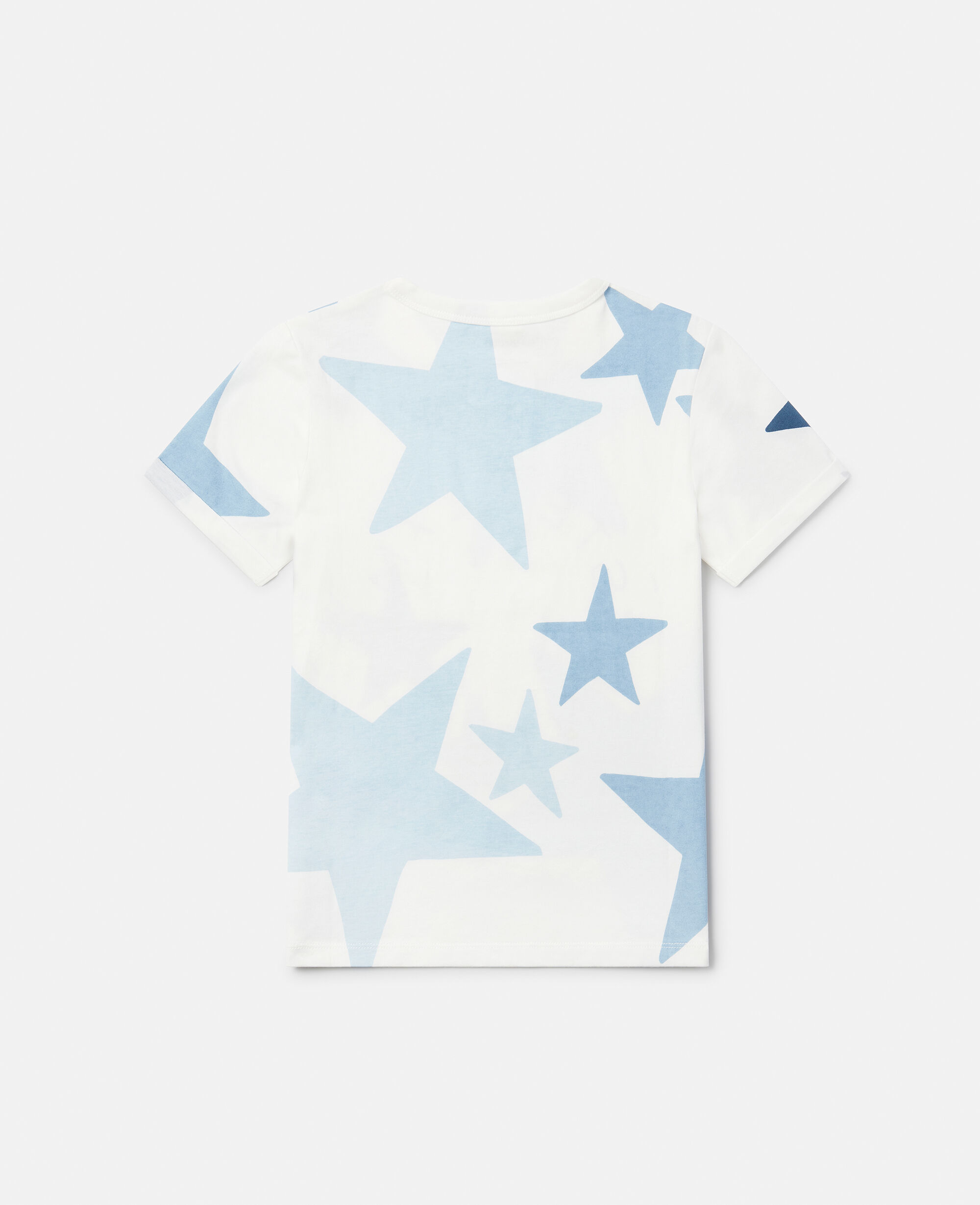 Kids Blue Stella Logo Star Print T-Shirt | Stella McCartney US