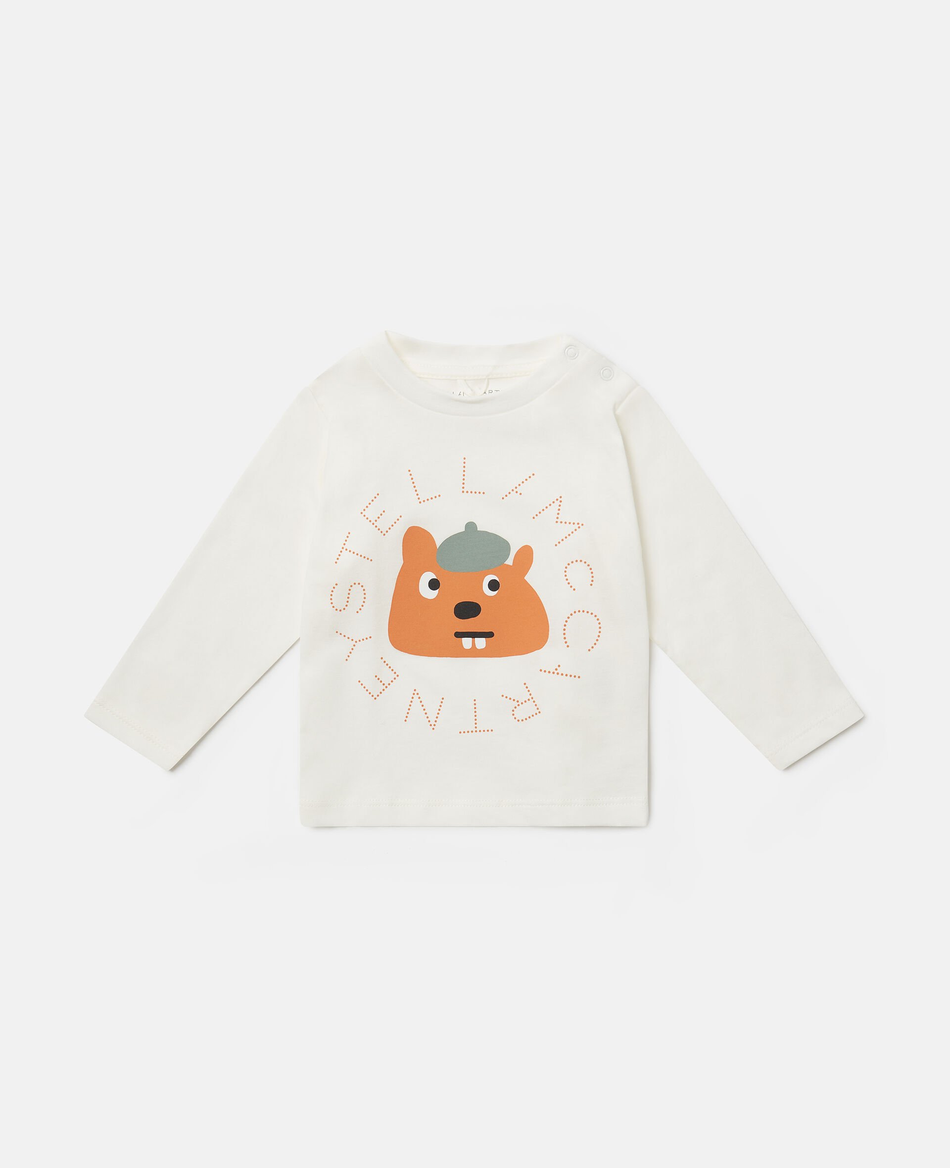 Squirrel Graphic Long-Sleeve Top-White-medium