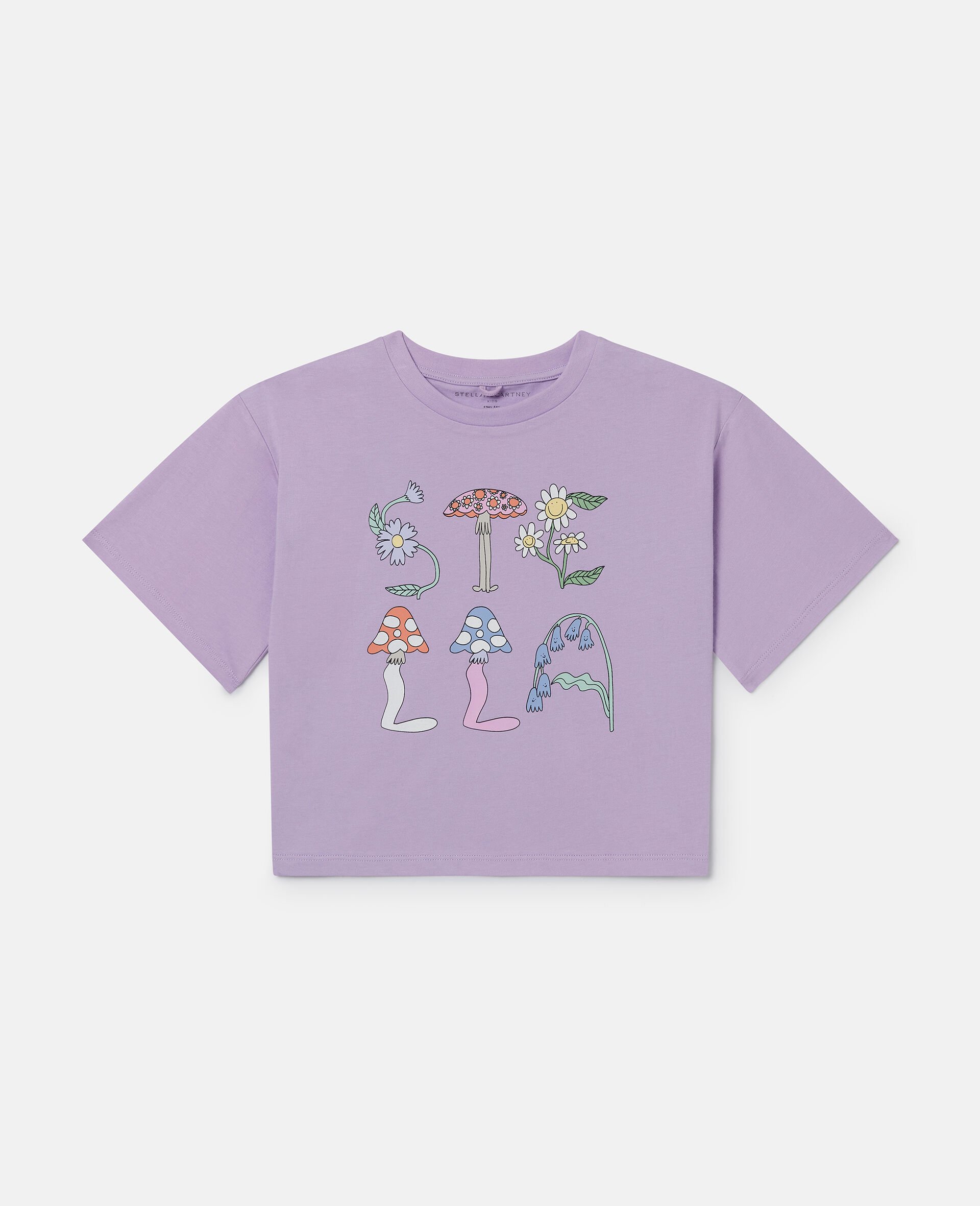 Stella Woodland Lettering Cropped T-Shirt-Purple-large image number 0