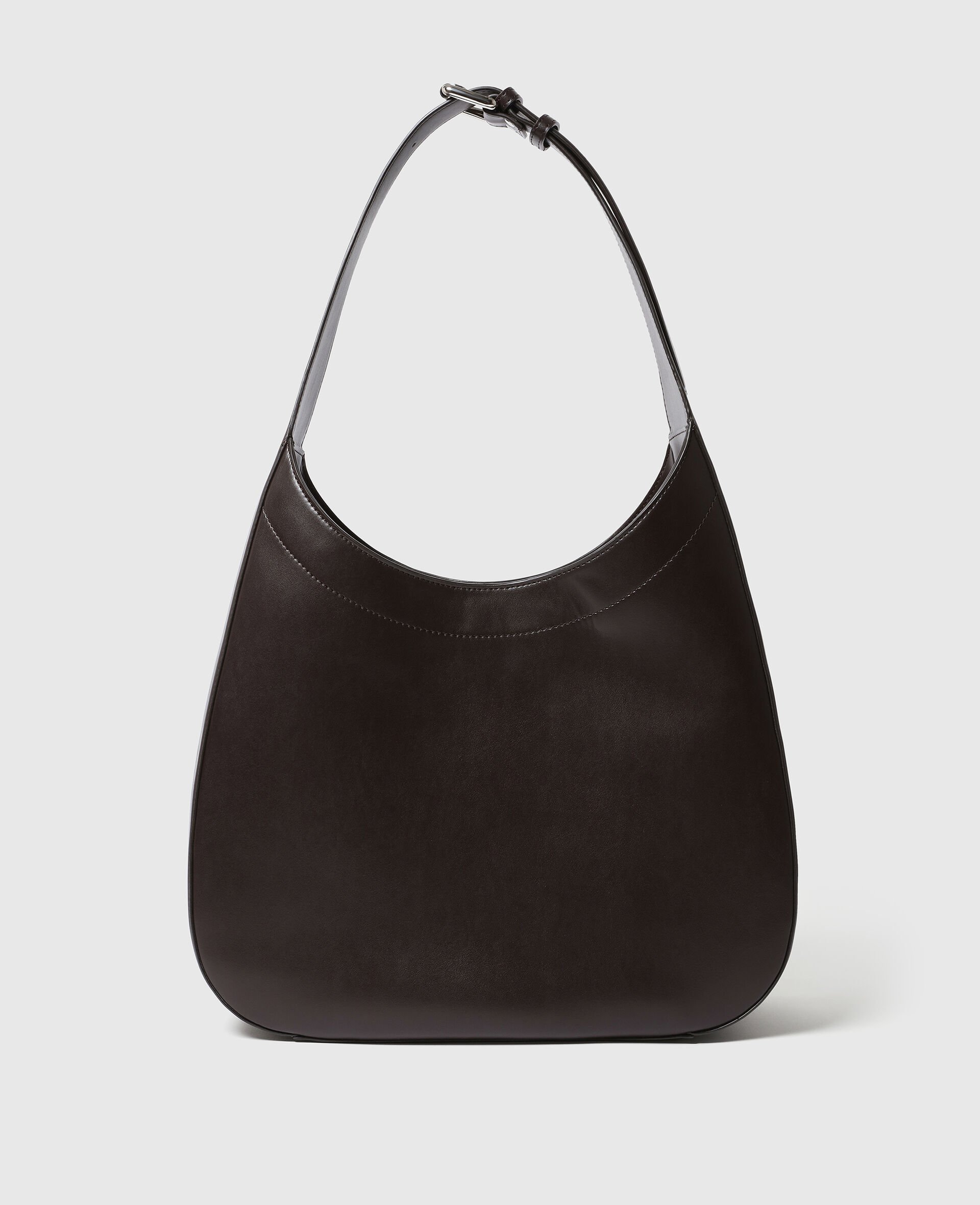 Logo饰带休闲Hobo手袋-棕色-large Logo饰带休闲Hobo手袋-棕色-large image number 3