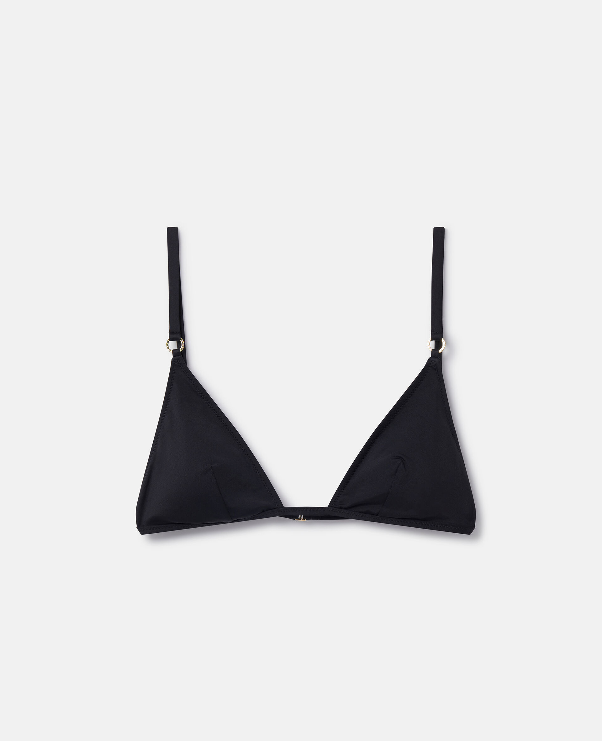 String Triangle Bikini Top-Black-medium