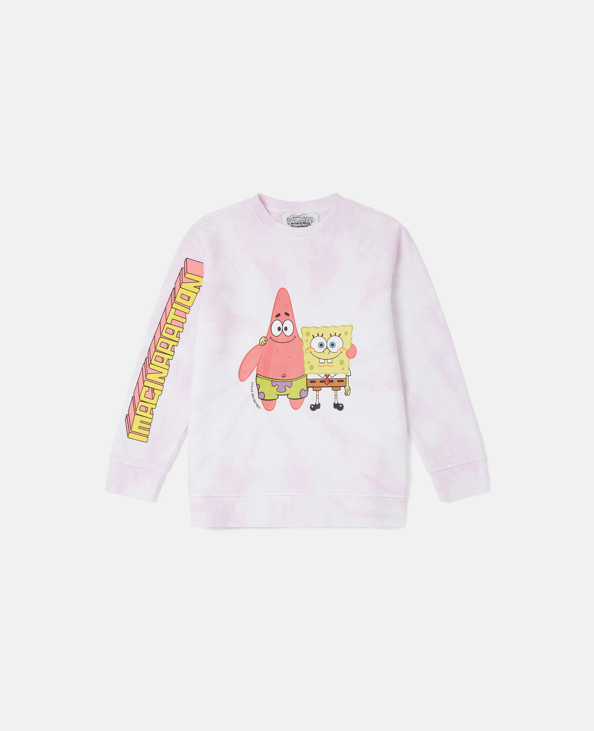 SpongeBob Graphic Tie-Dye Sweatshirt-Pink-large image number 0