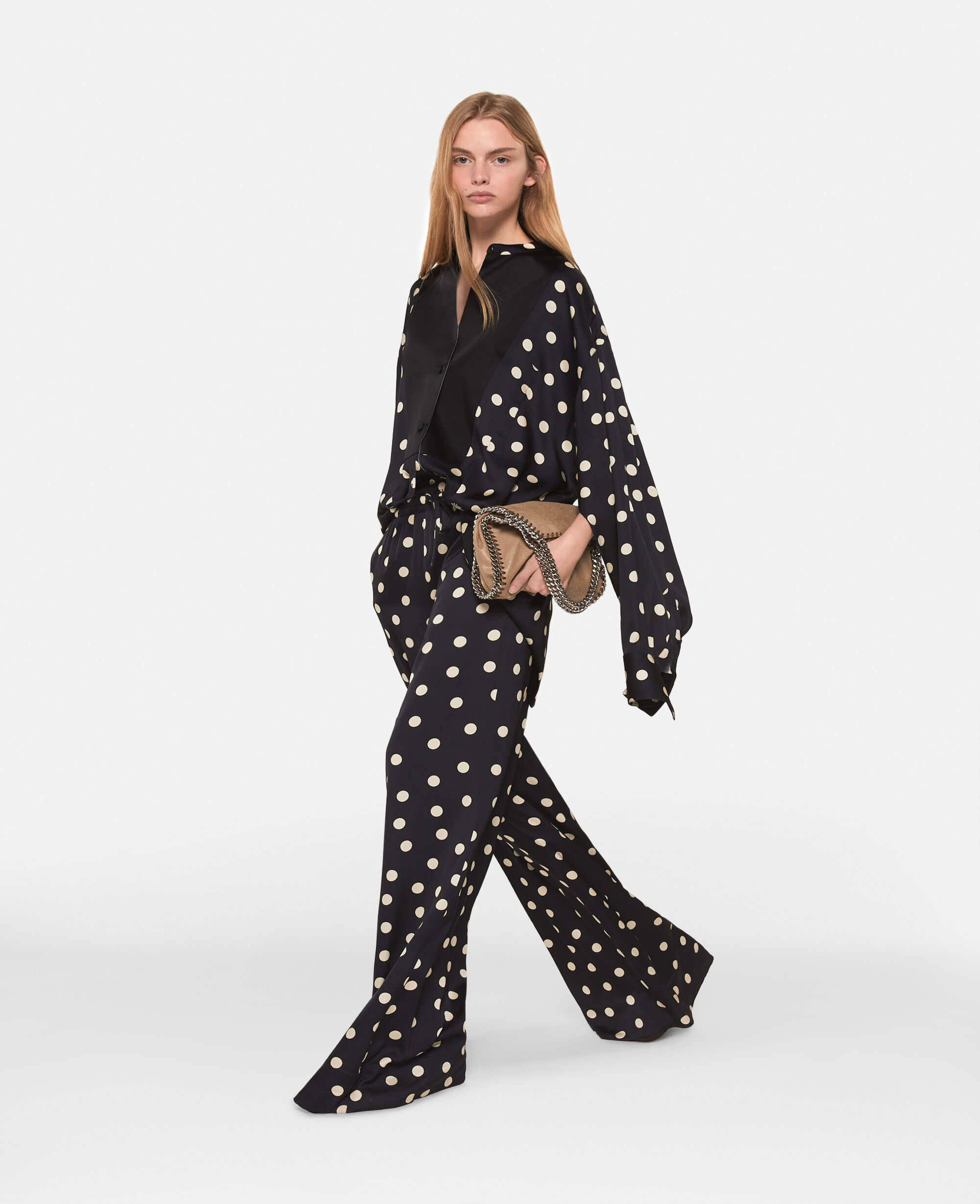 Wide leg spotty trousers top