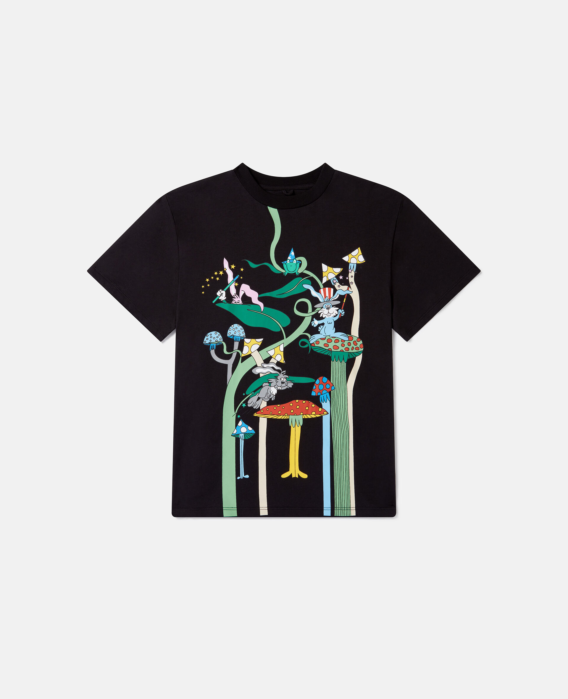 Woodland Friends Crewneck T-Shirt-Black-large image number 0