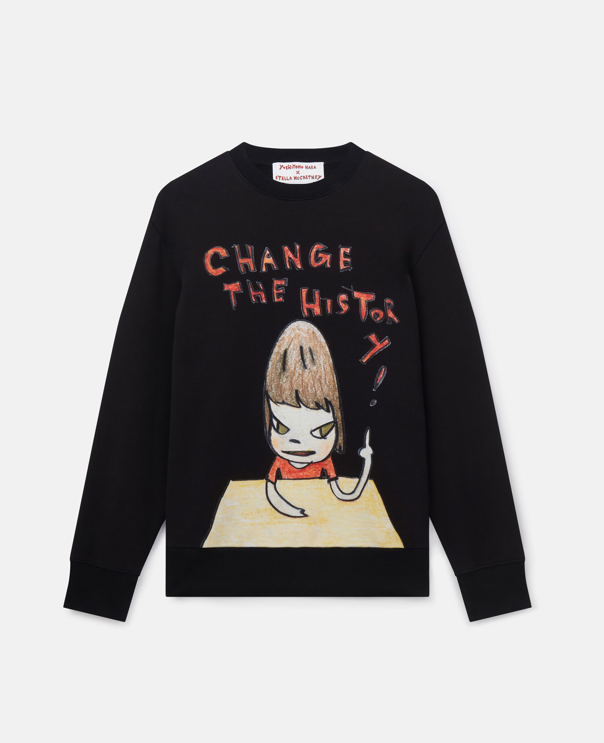 Change the History Cotton Sweatshirt-Black-large image number 0