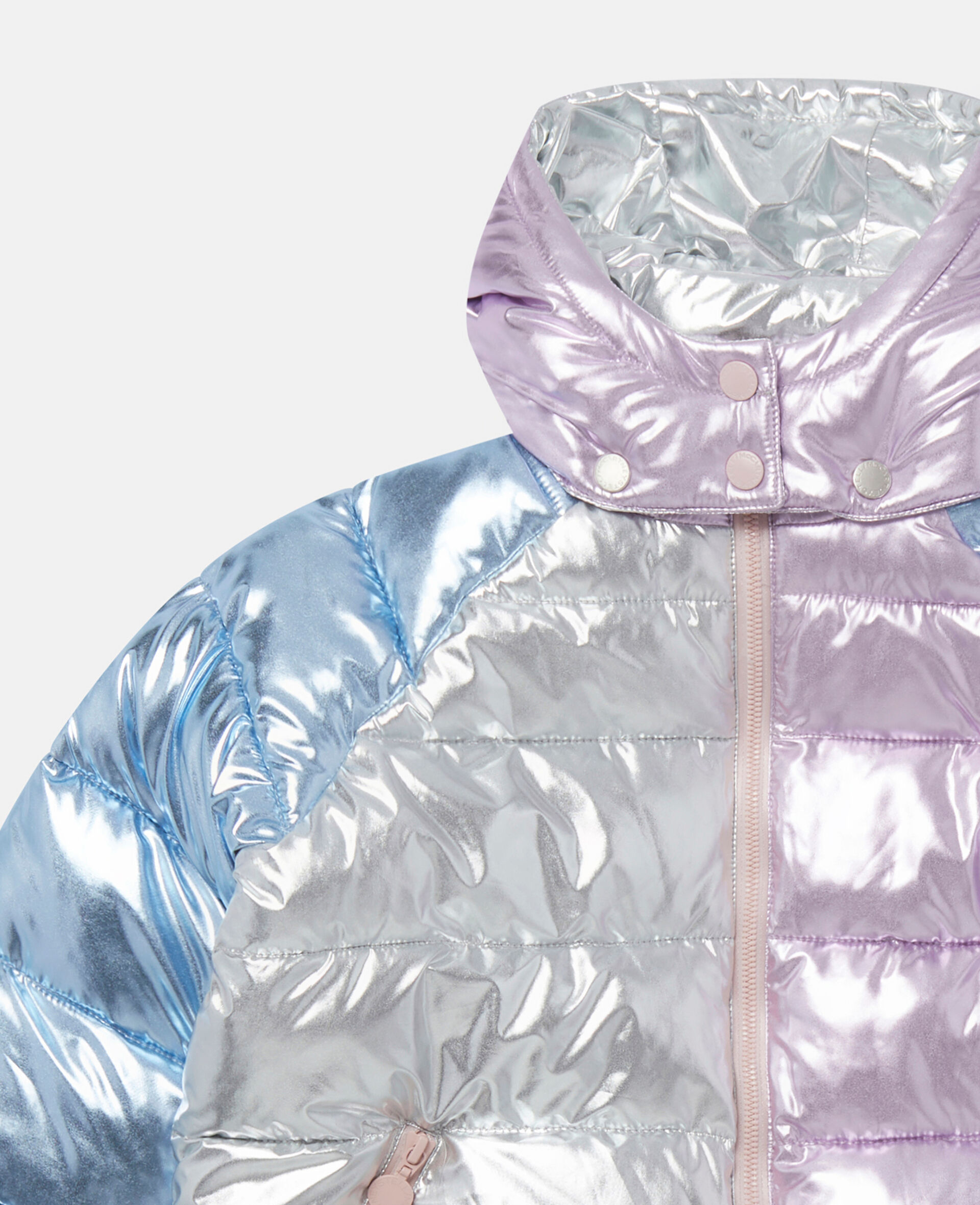 Metallic Puffer Coat-Multicolour-large image number 1