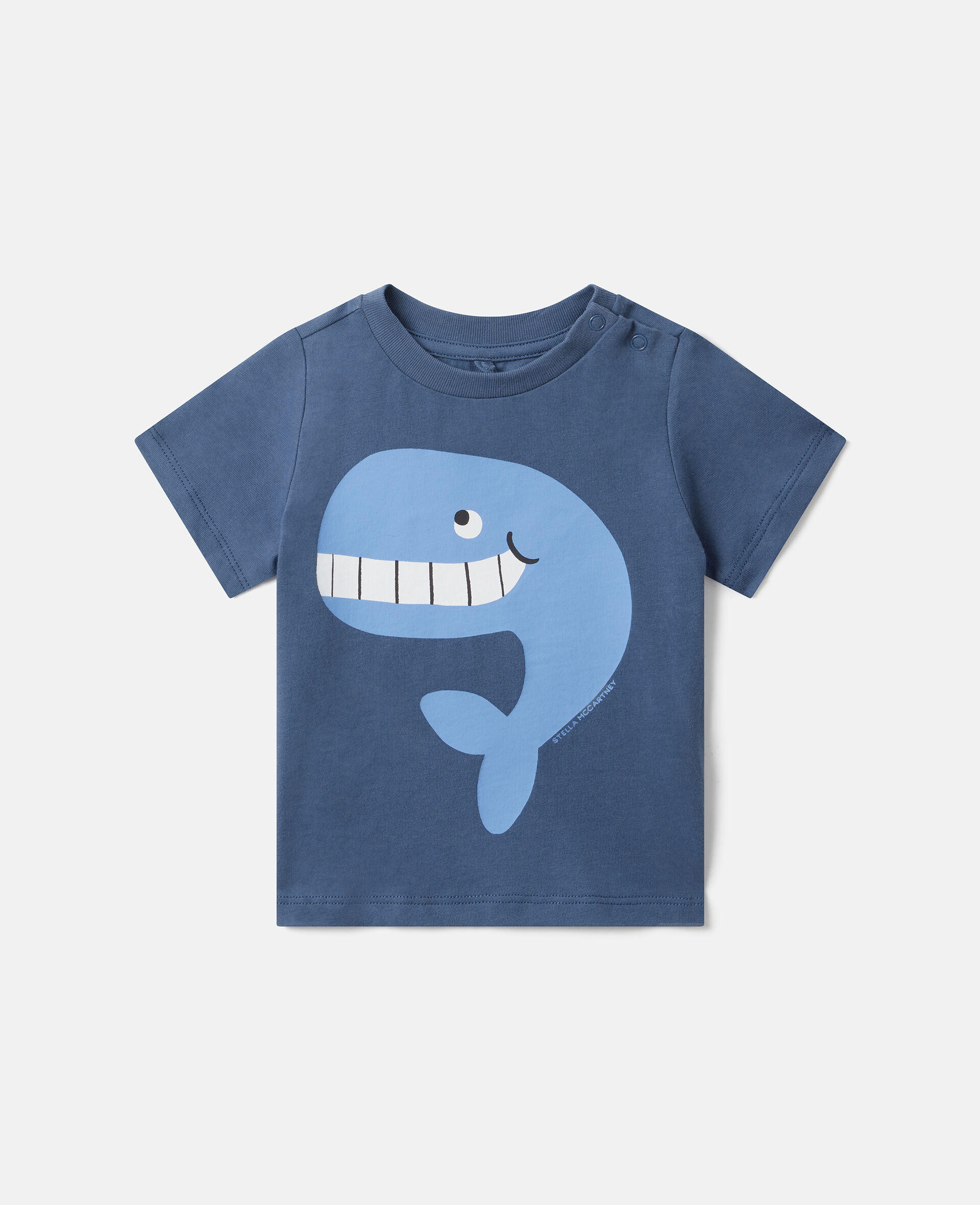 Whale Graphic Short Sleeve T-Shirt-Blue-medium