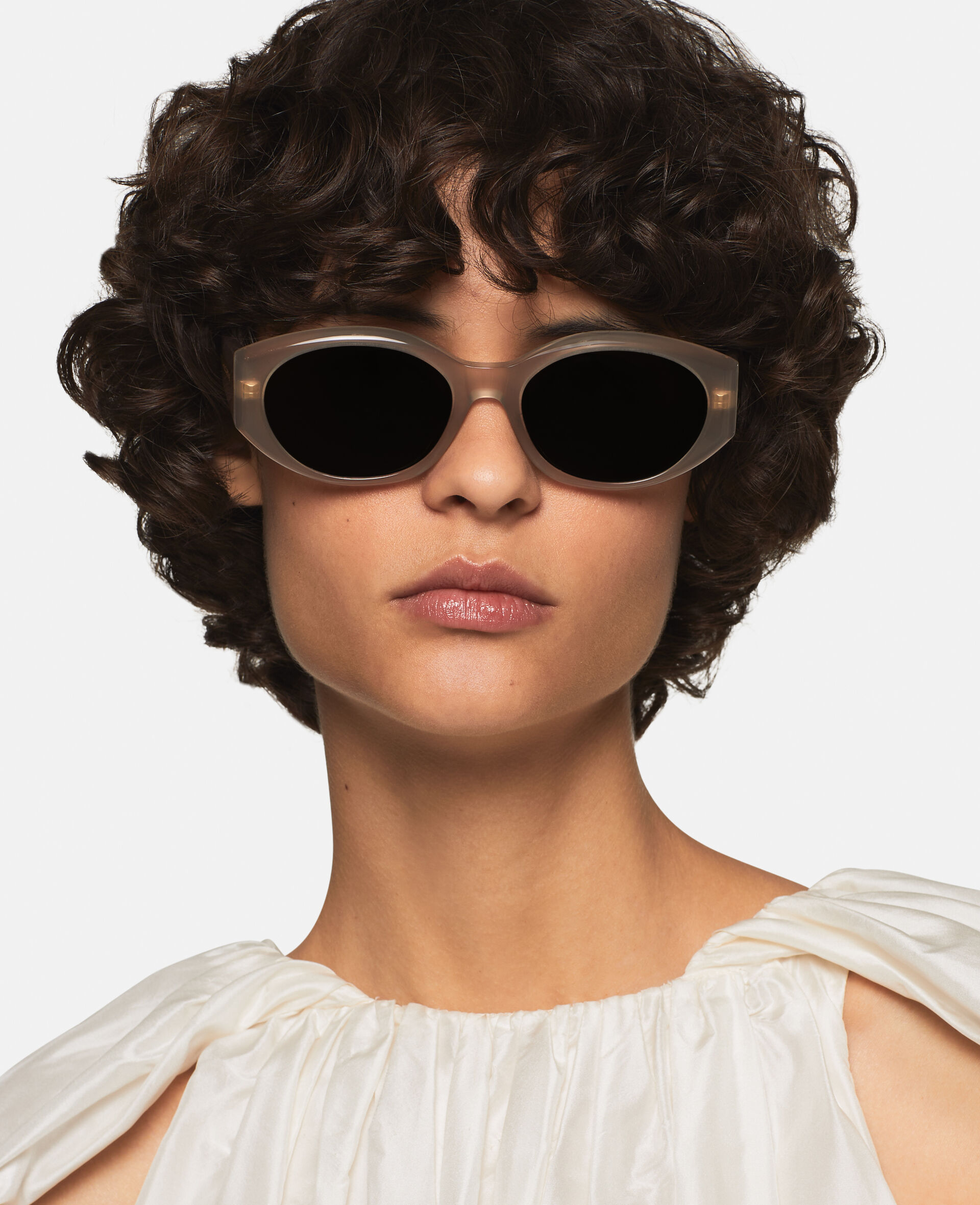 Falabella Oval Sunglasses-Cream-medium