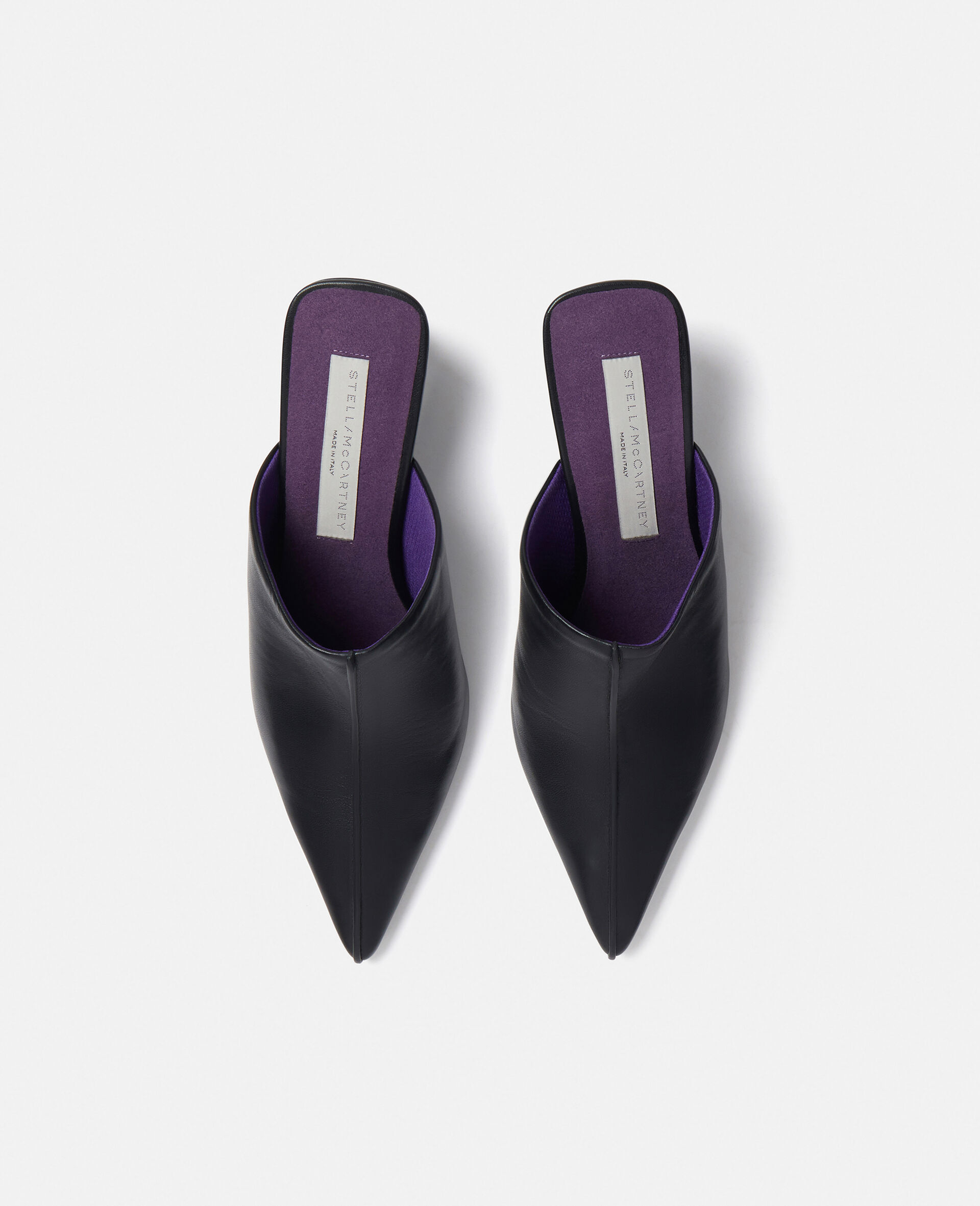 Elsa Pointed Toe Mule Kitten Heels-Black-large Elsa Pointed Toe Mule Kitten Heels-Black-large image number 3