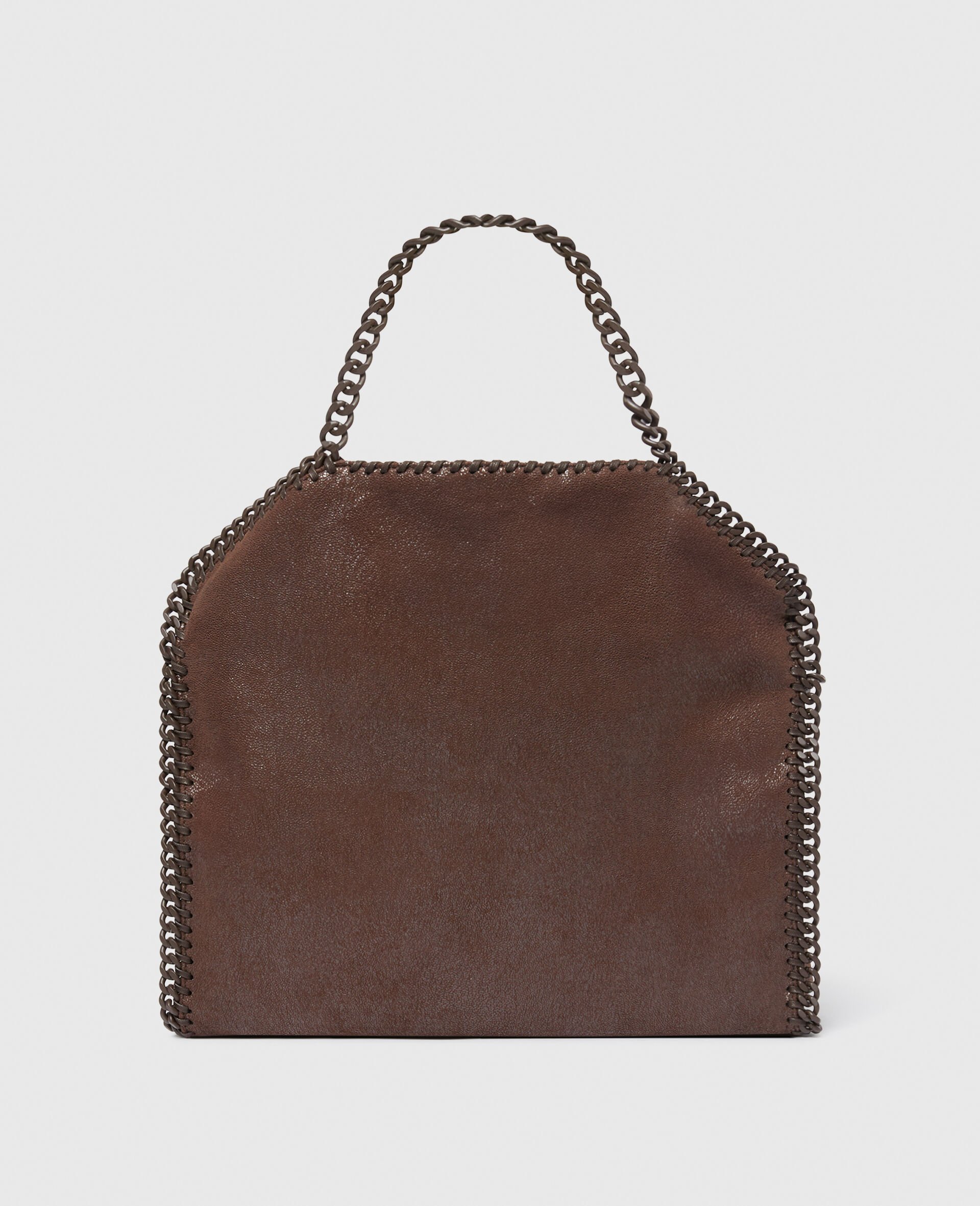 Falabella Fold-Over Enamel Tote Bag-Brown-large image number 3