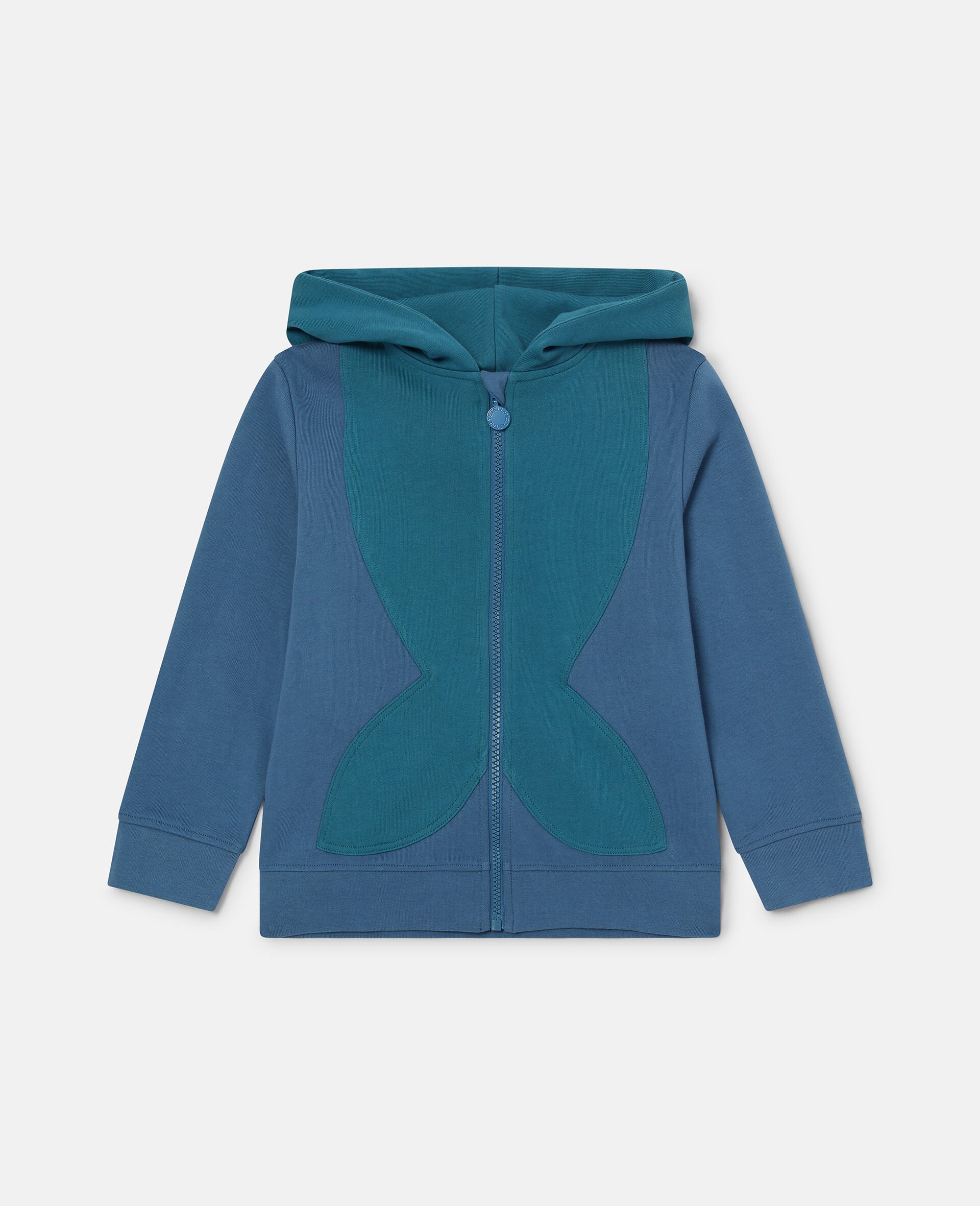 Whale Motif Hoodie-Blue-medium