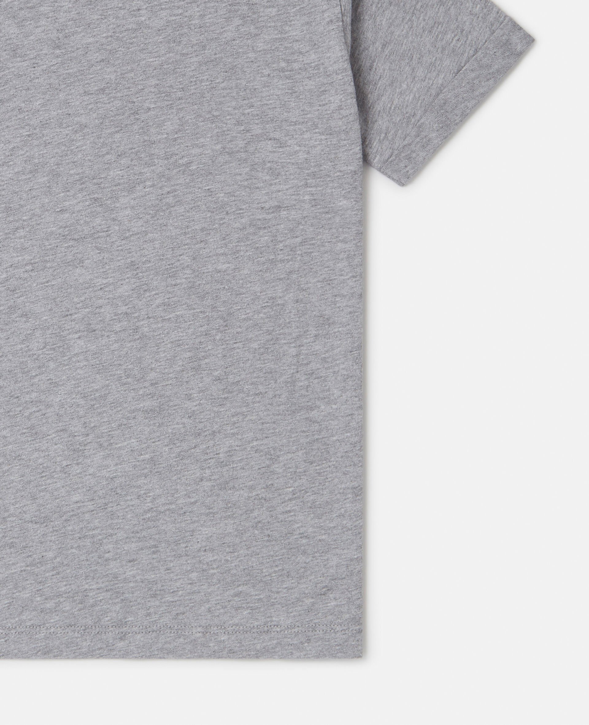 Star Graphic Fringed T-Shirt-Grey-large Star Graphic Fringed T-Shirt-Grey-large image number 3