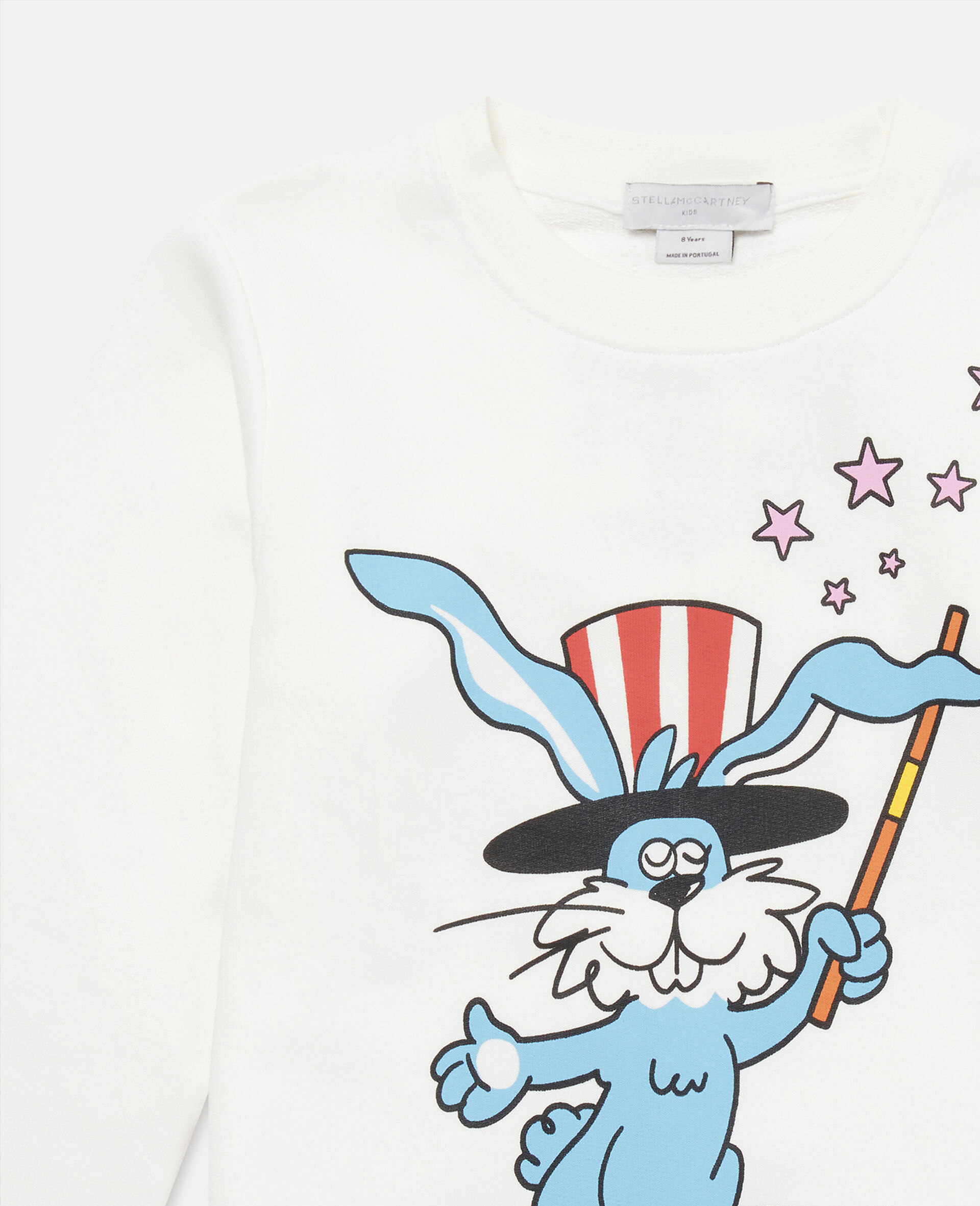 Magicians Bunny Graphic Long-Sleeve T-Shirt-White-large image number 1