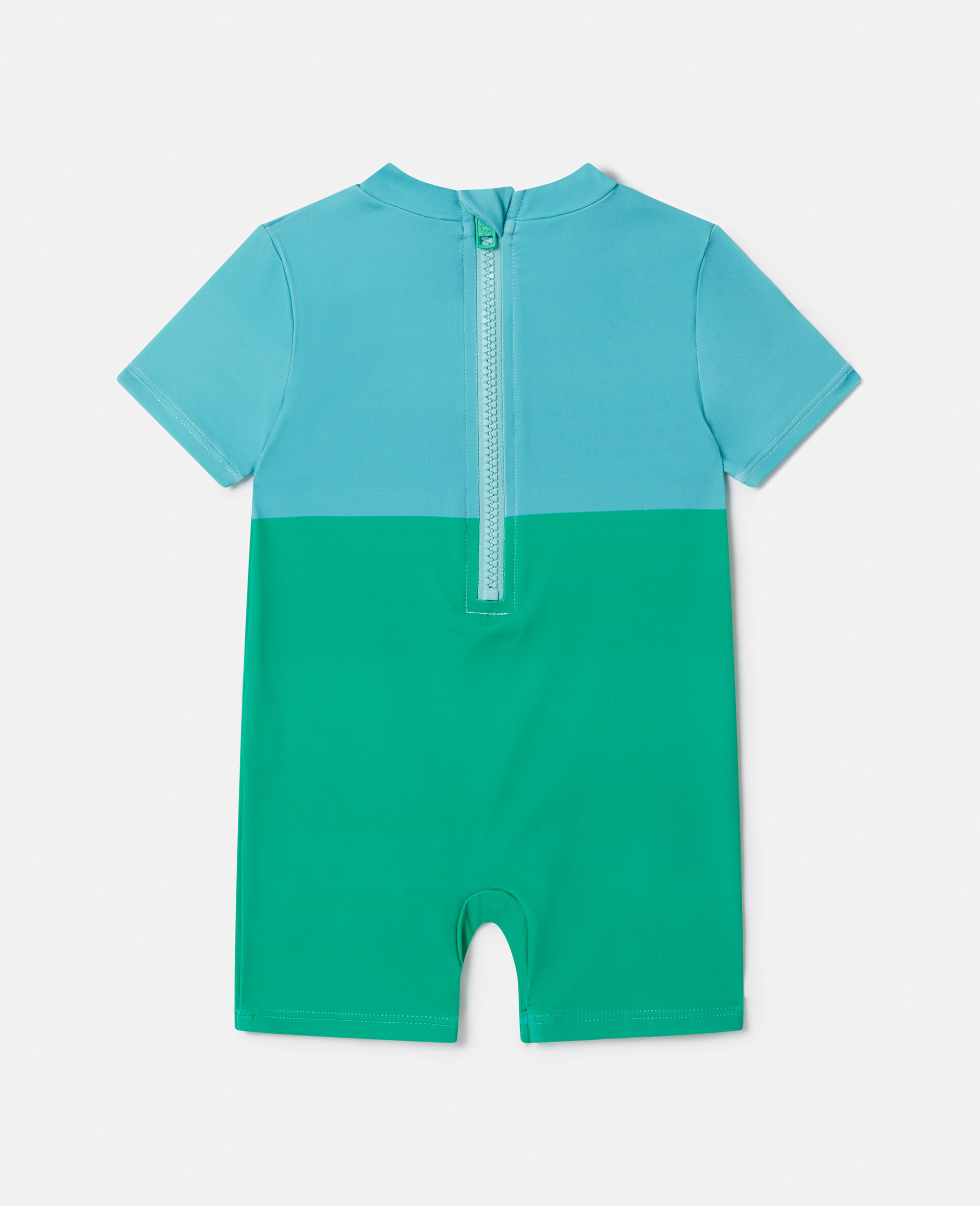 Frog Print Swimsuit-Blue-large image number 2