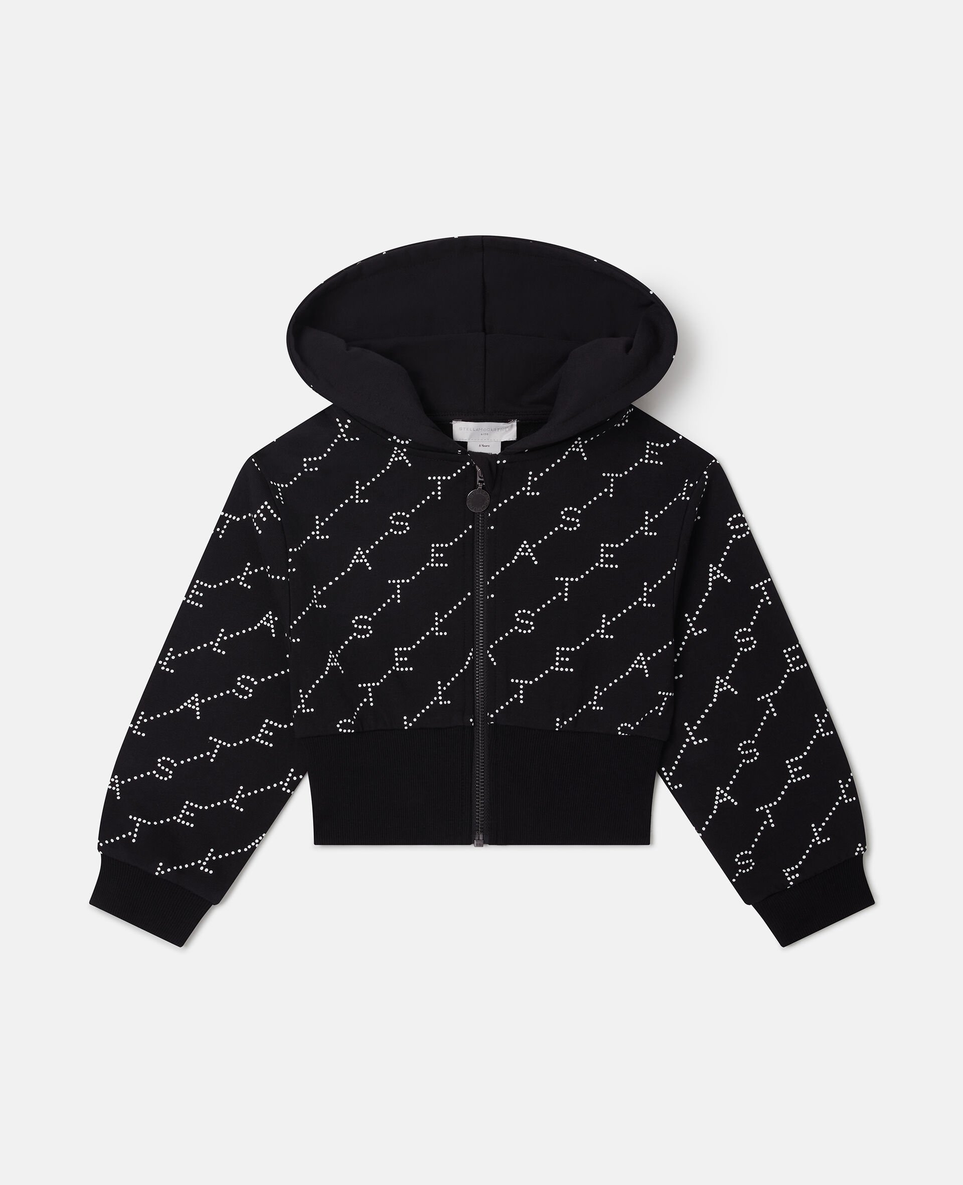 Logo Zip Hoodie  -Black-medium