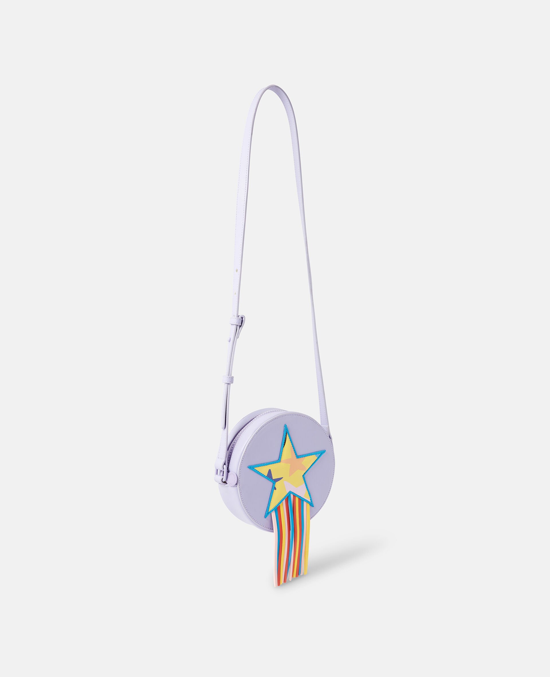 Star Graphic Fringe Crossbody Bag-Purple-large image number 1