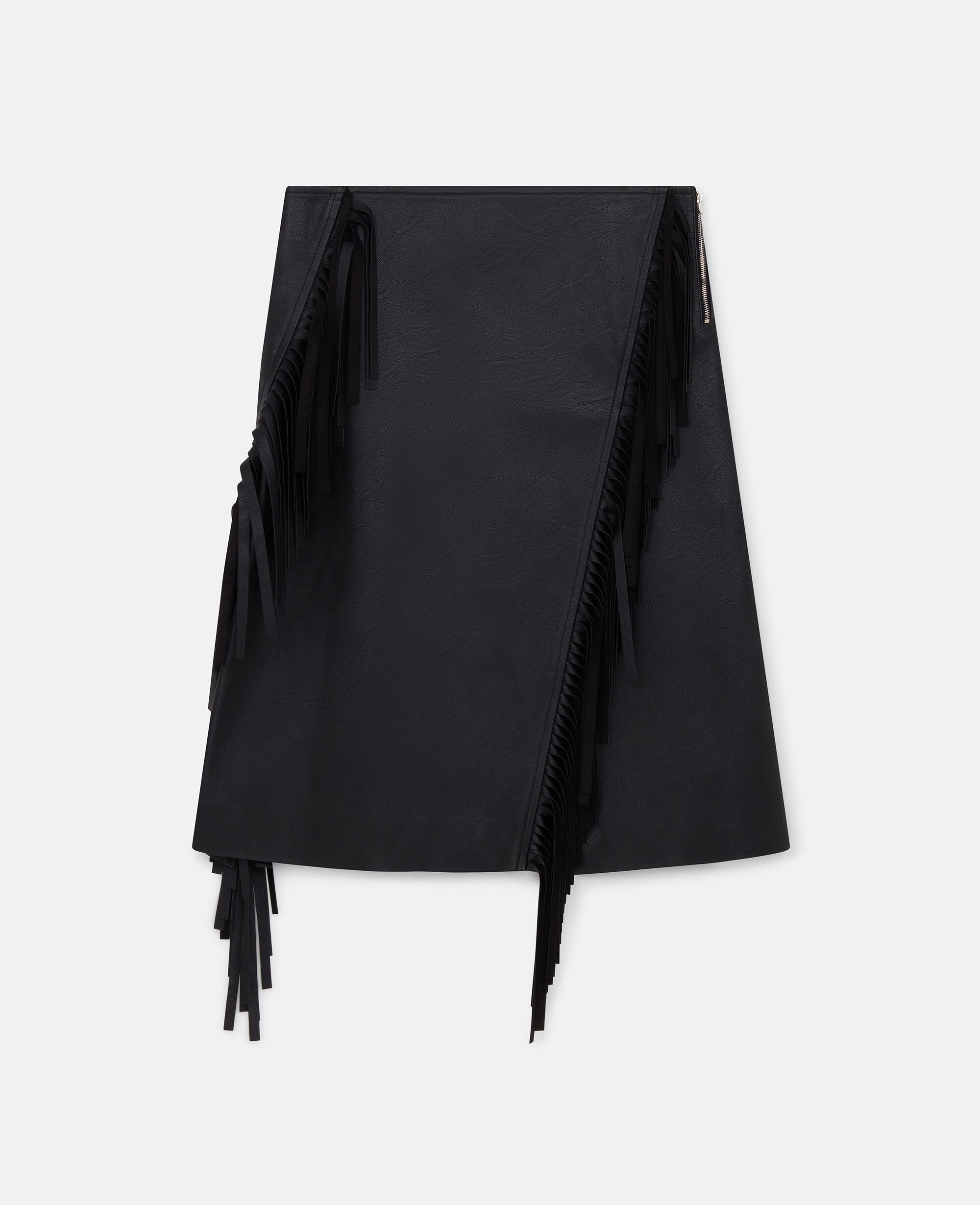 Women Midnight black Fringe Alter Mat Midi Skirt Stella McCartney GB