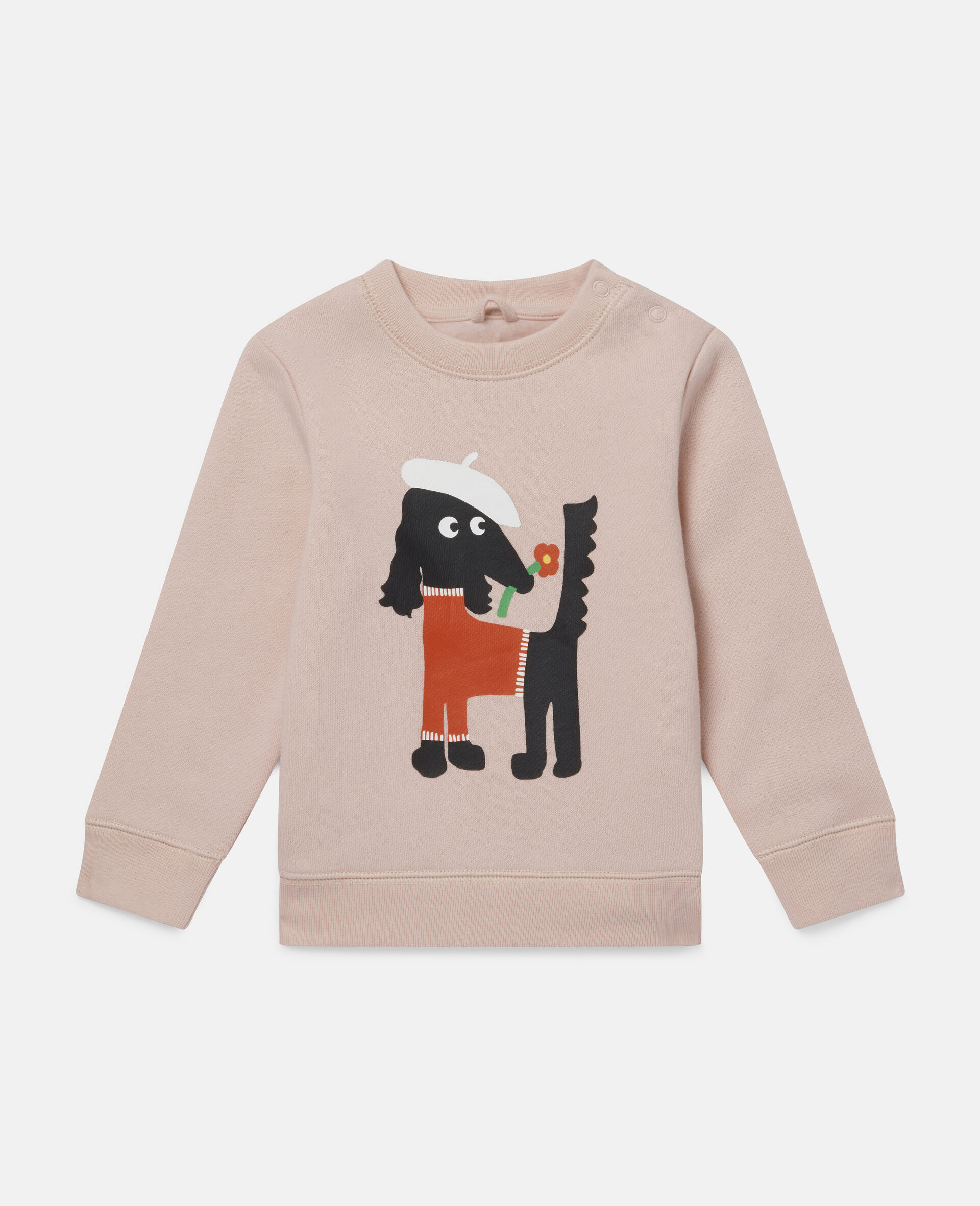 Sissy Dog Fleece Sweatshirt-Pink-medium