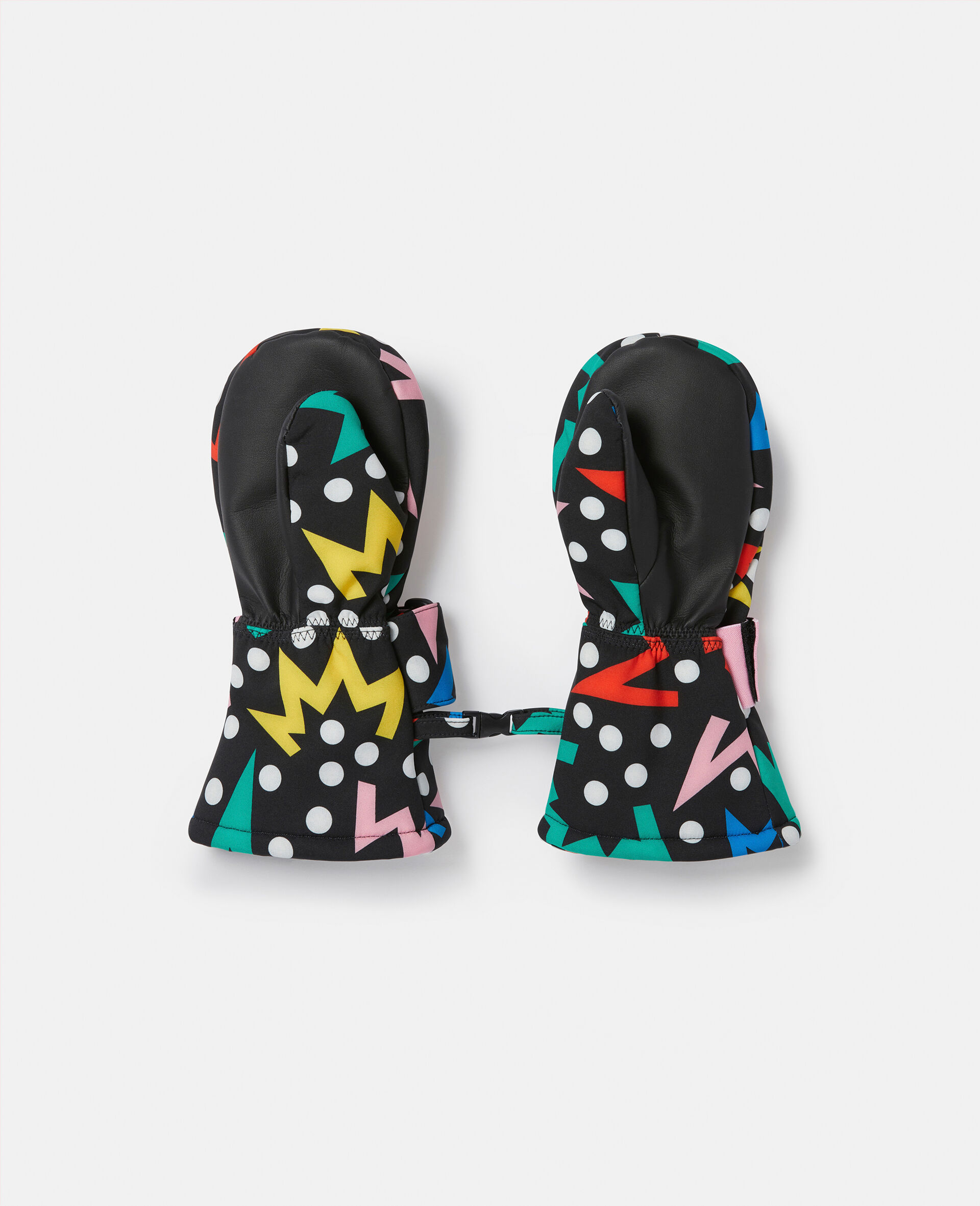 Starburst Print Mittens-Multicolour-large Starburst Print Mittens-Multicolour-large image number 1