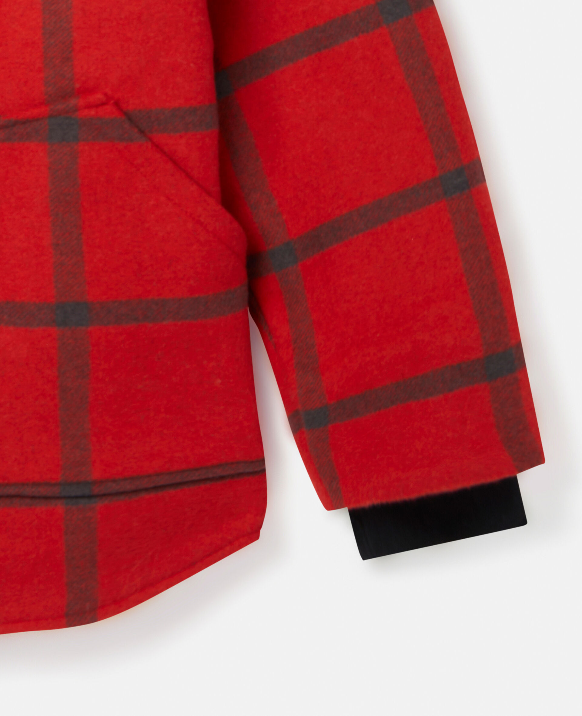 Check Teddy Jacket-Red-large image number 2
