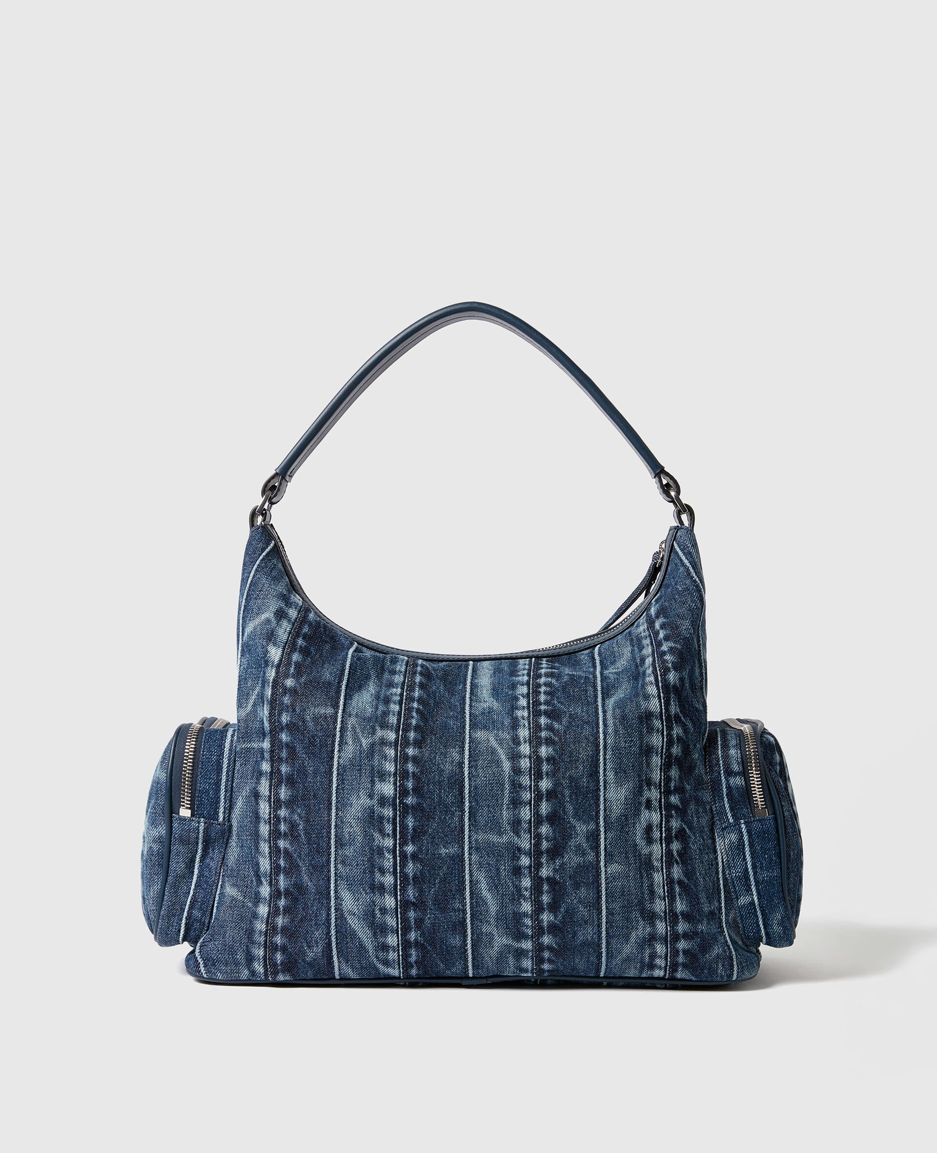 Sac porte epaule en denim Dartmoor-Bleu-large image number 2