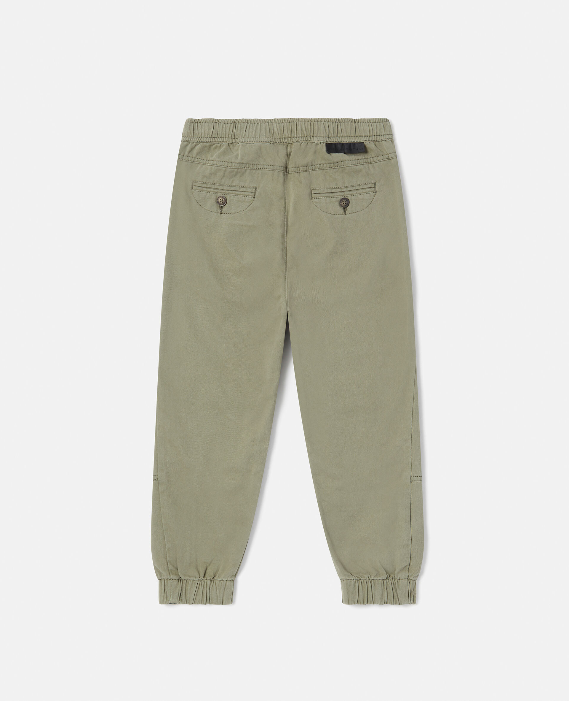 Cotton Twill Cargo Trousers-Green-large image number 2