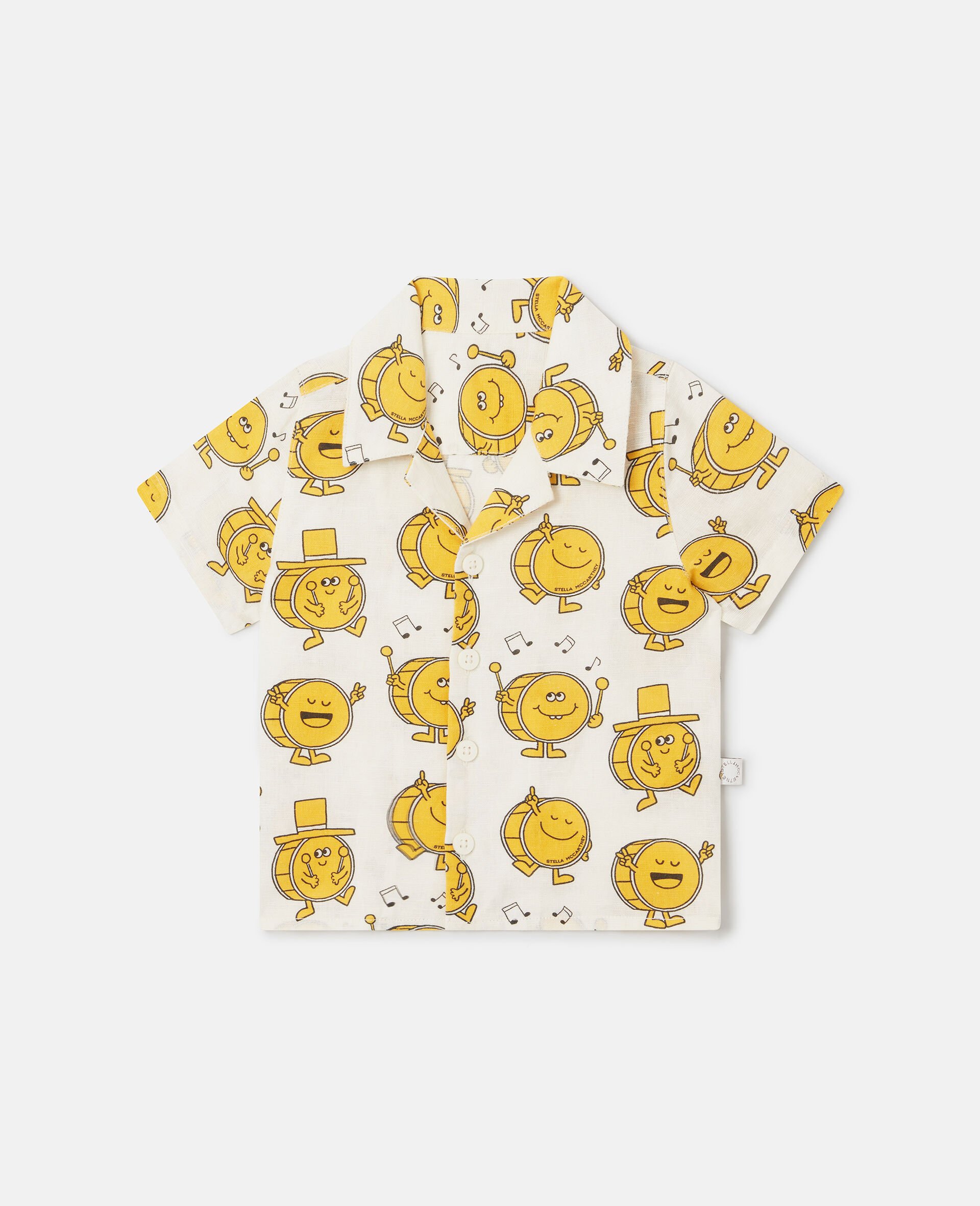 Chemise a manches courtes avec imprime tambour-Fantaisie-medium