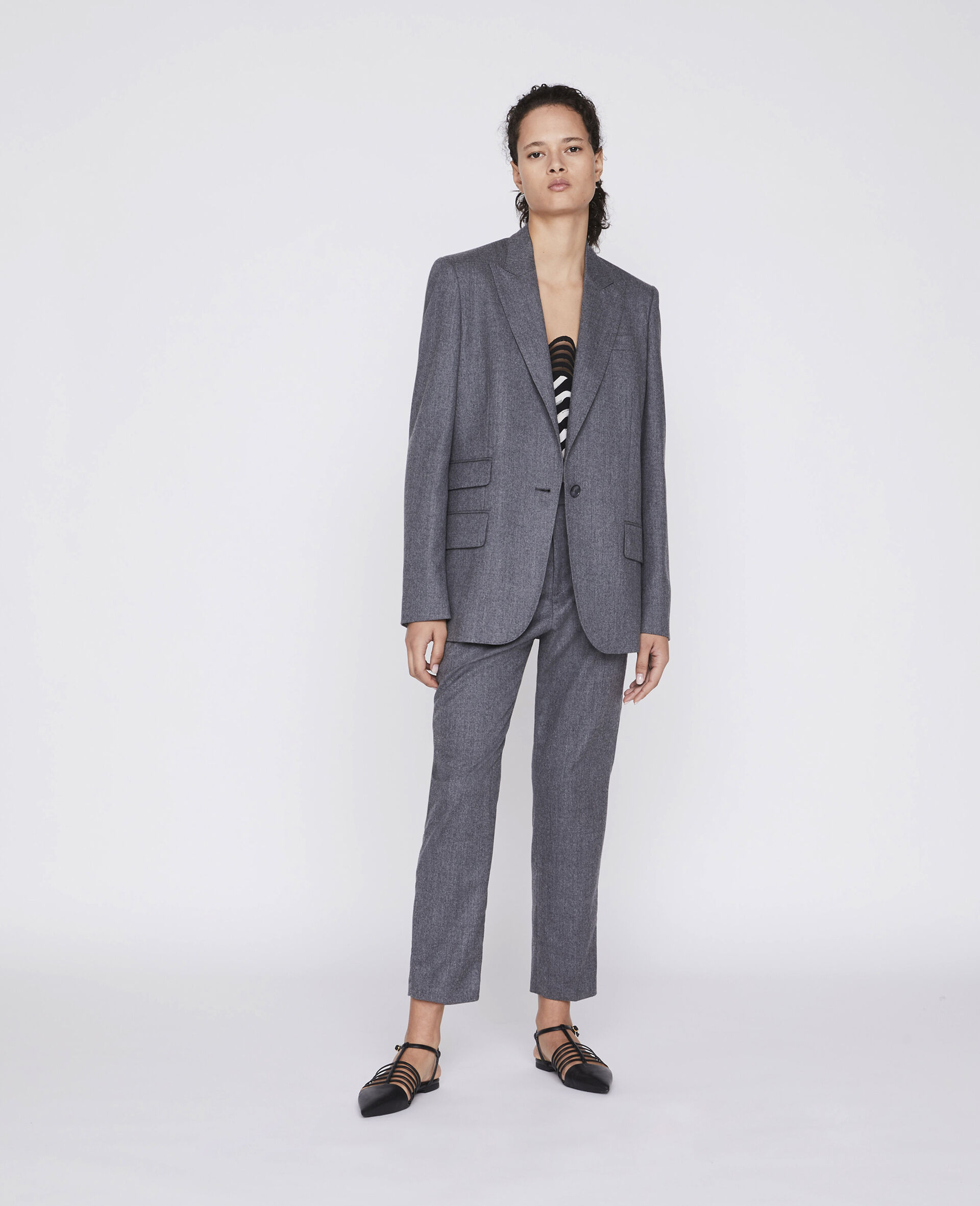 Tailored Bell Jacket -Grey-large image number 1