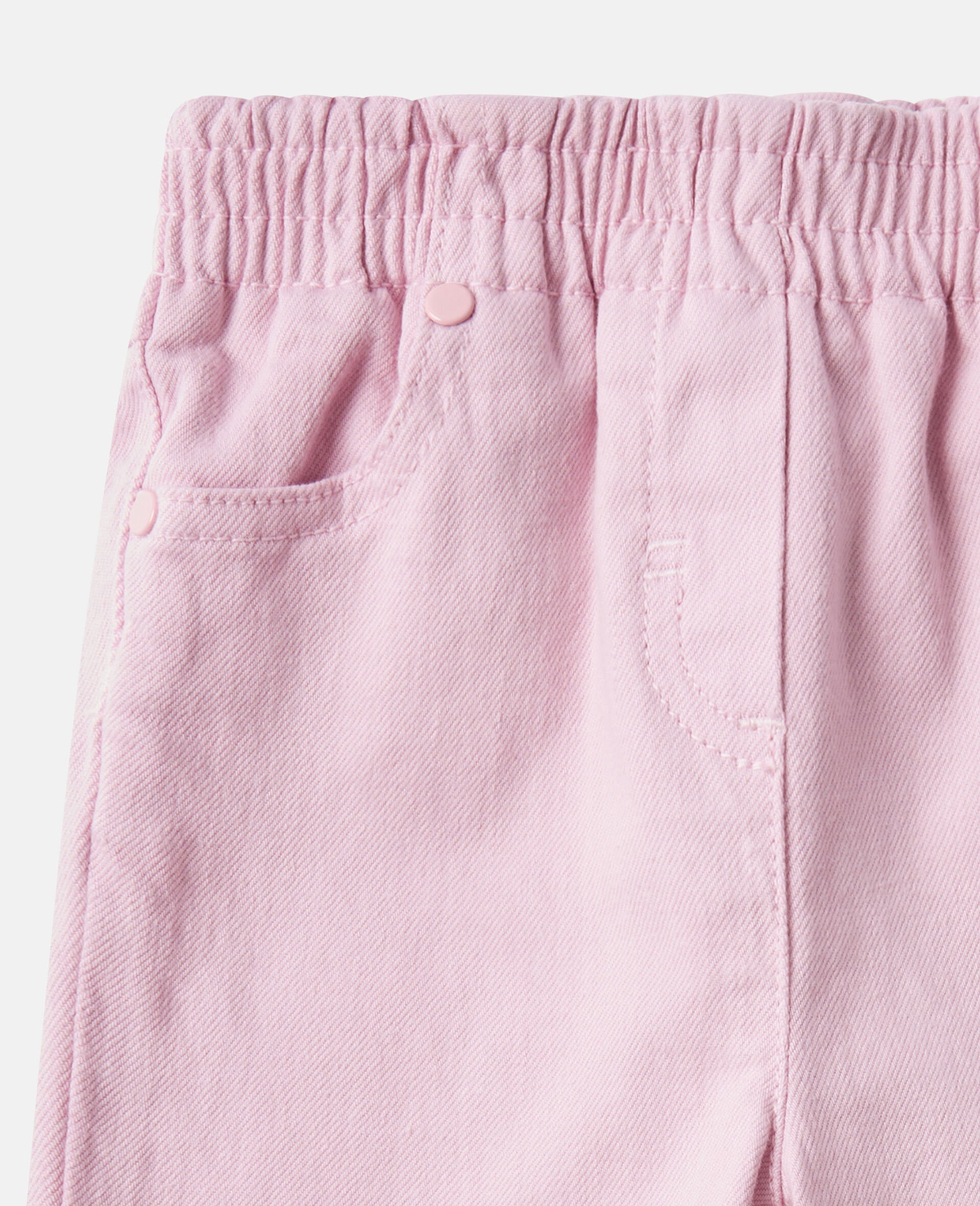 Scallop Trim  Denim Jeans-Purple-medium