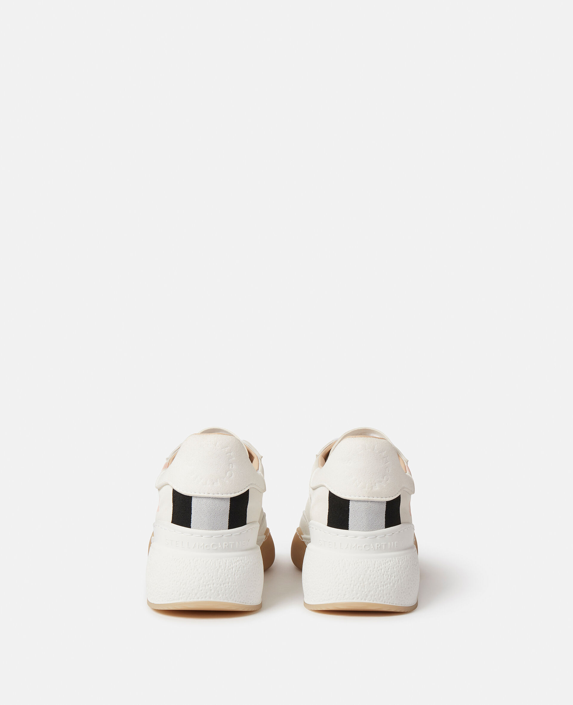 Loop Star Print Lace-Up Trainers-White-large image number 2
