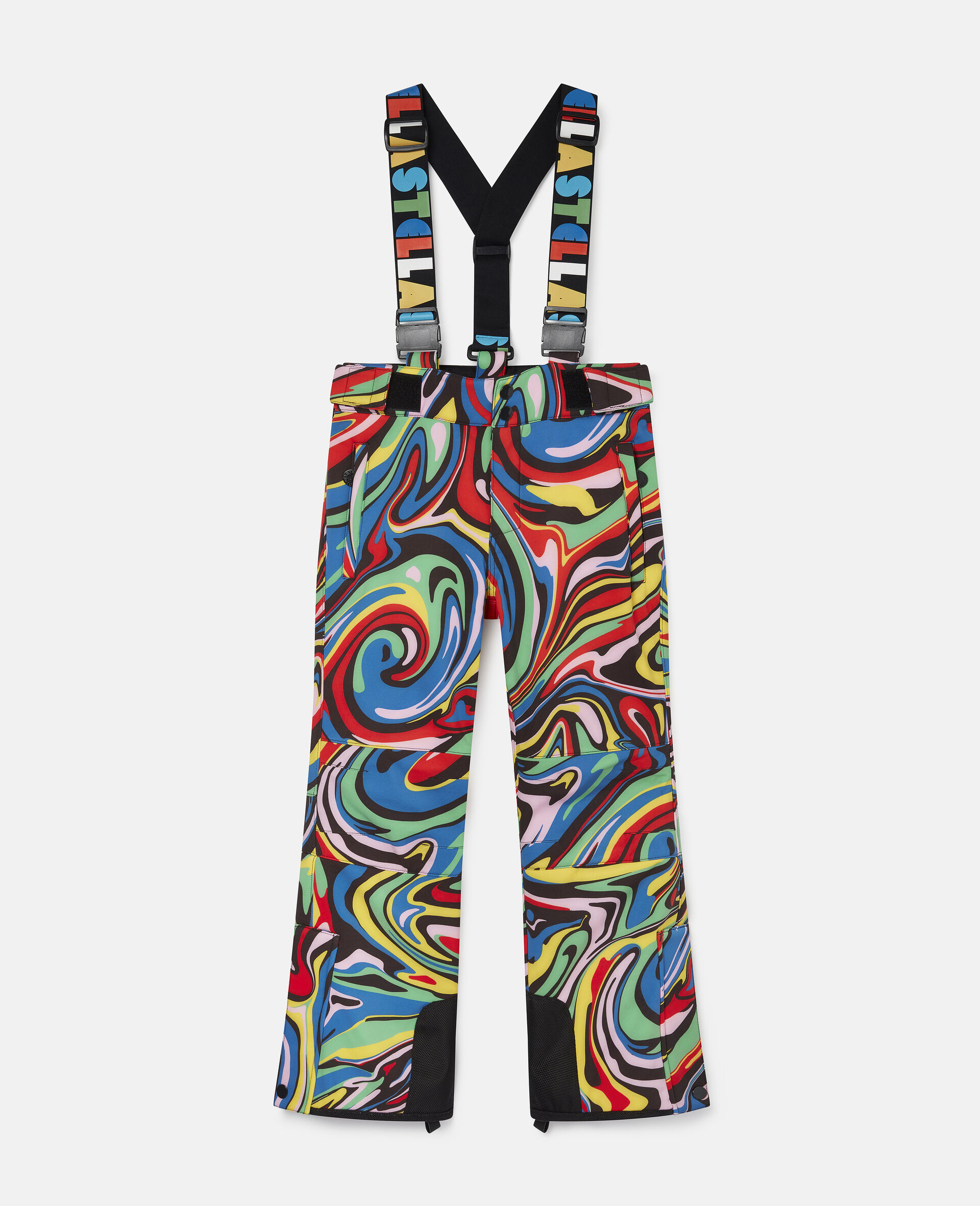 大理石纹印花滑雪裤-Multicolored-large